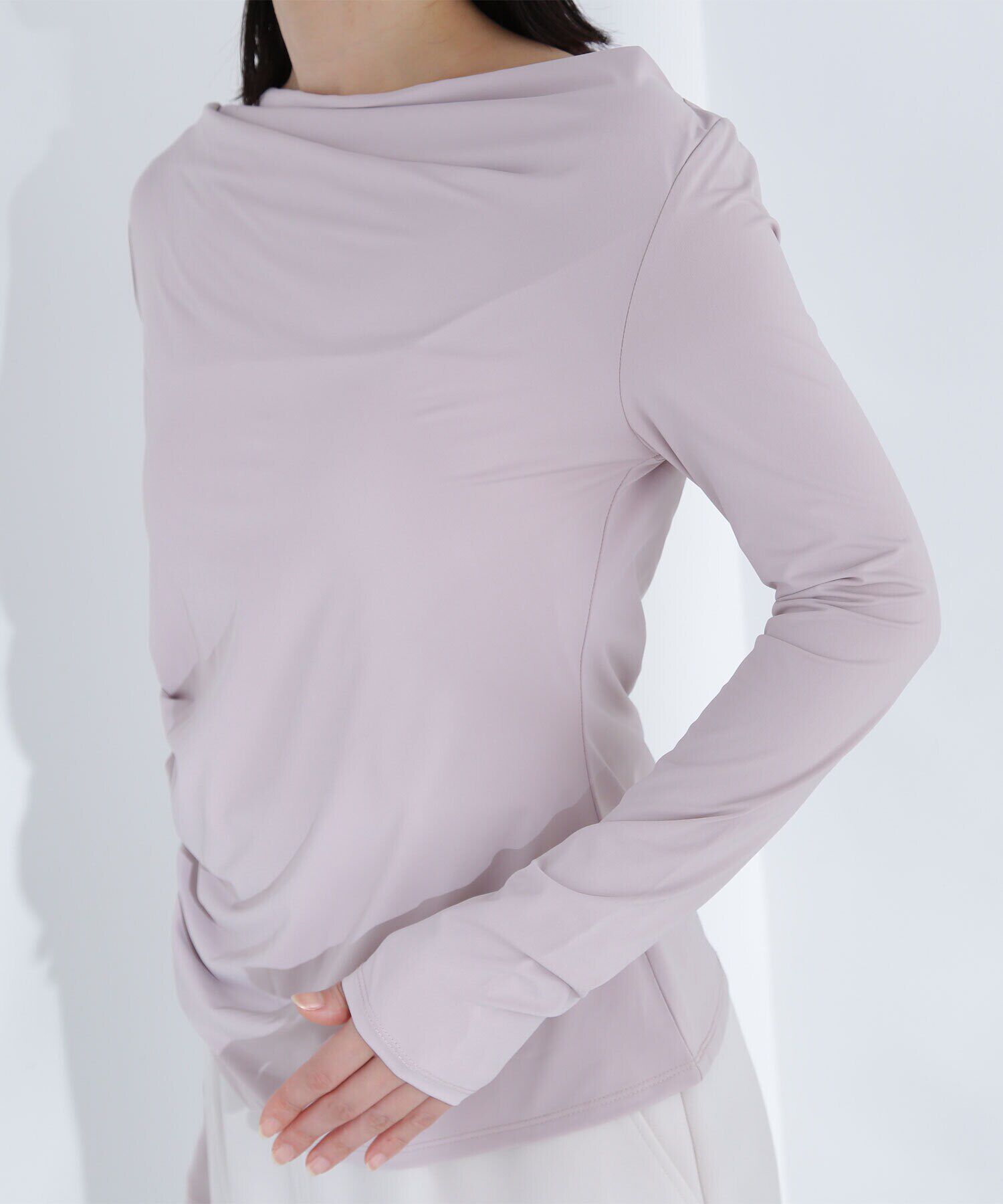  「ドレープネックカットソー」|Tシャツ・カットソー|