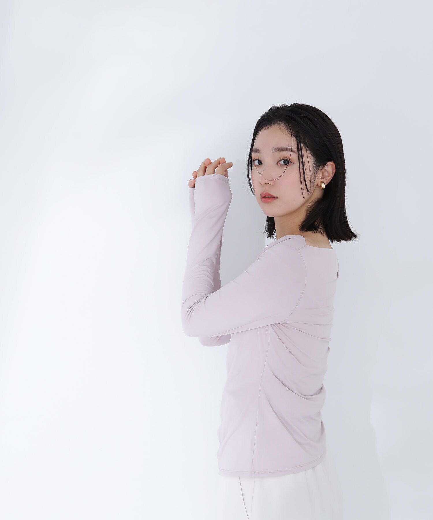  「ドレープネックカットソー」|Tシャツ・カットソー|