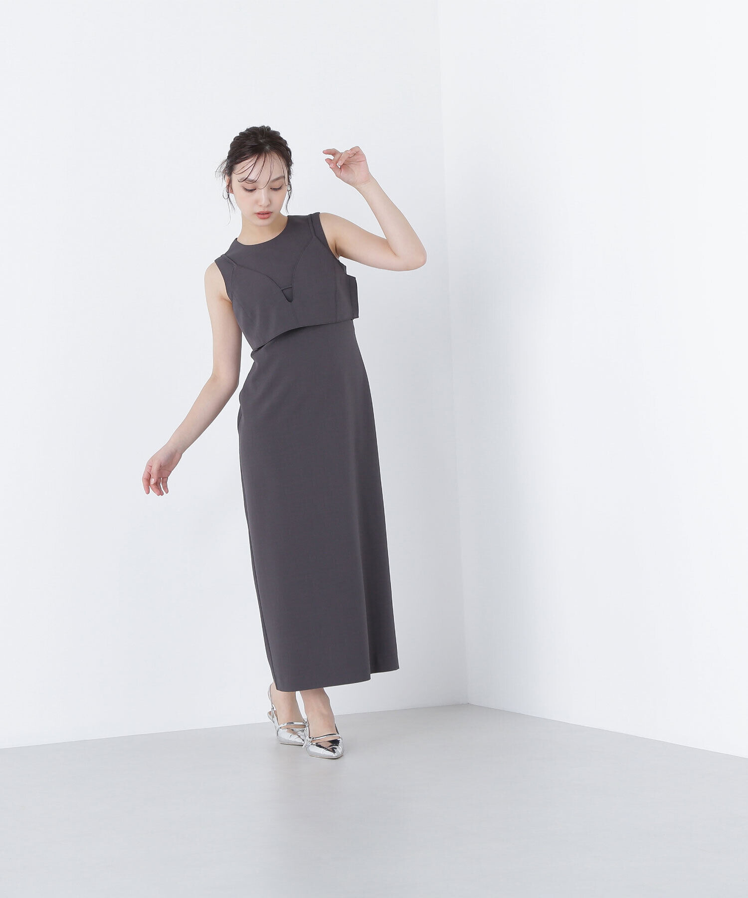  「ビスチェレイヤードナローワンピース」|ワンピース|