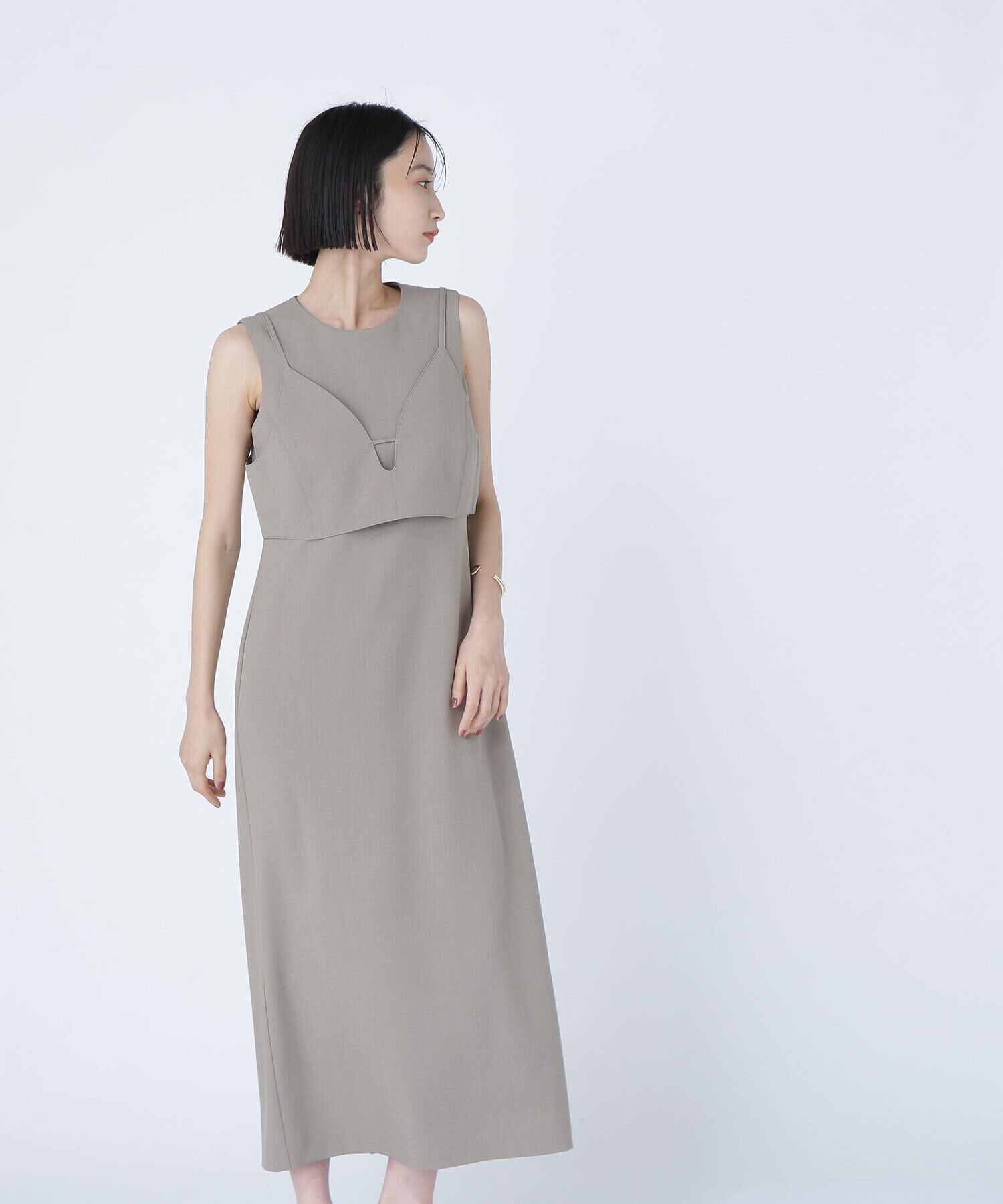  「ビスチェレイヤードナローワンピース」|ワンピース|