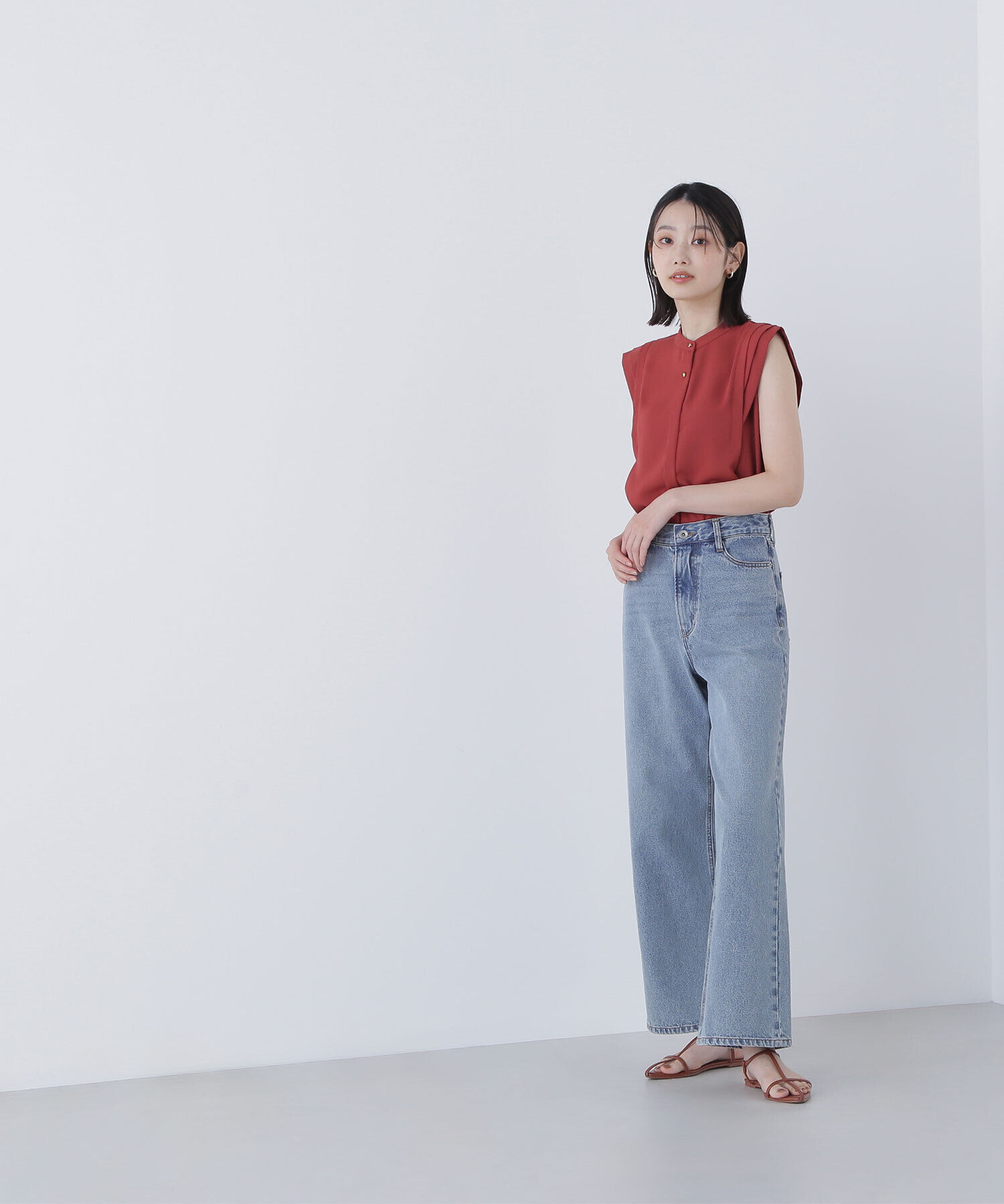  「デザインショルダーブラウス」|シャツ・ブラウス|