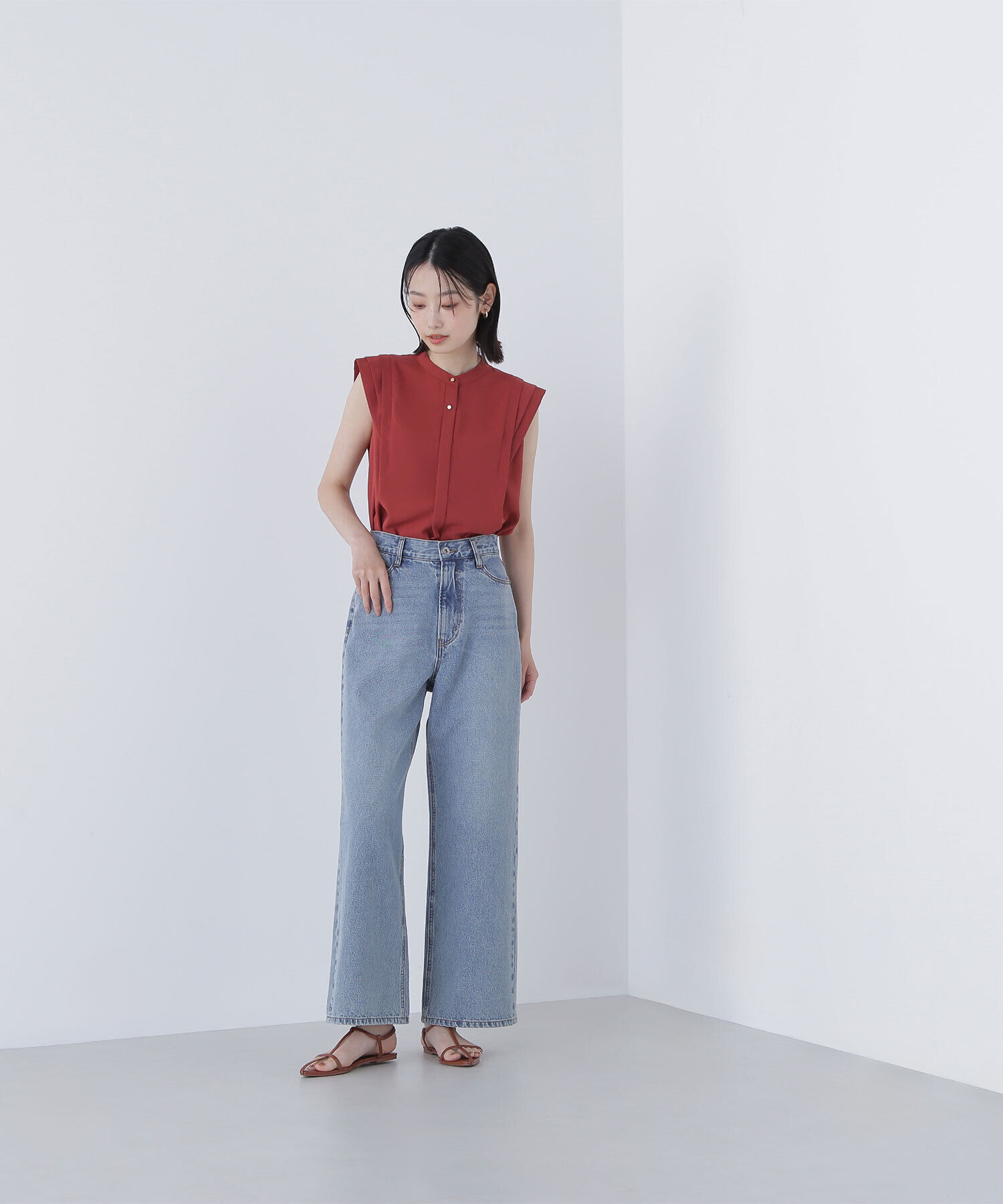  「デザインショルダーブラウス」|シャツ・ブラウス|