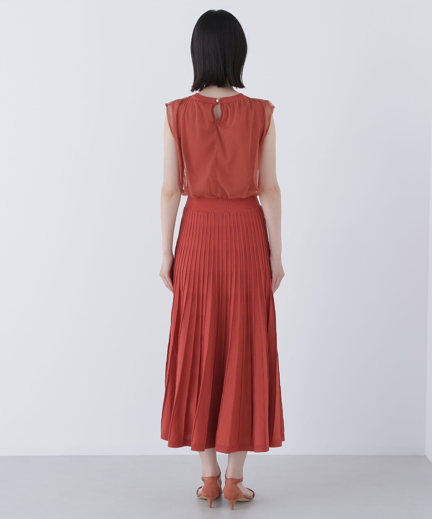  「チュールドッキングニットワンピース」|ワンピース|