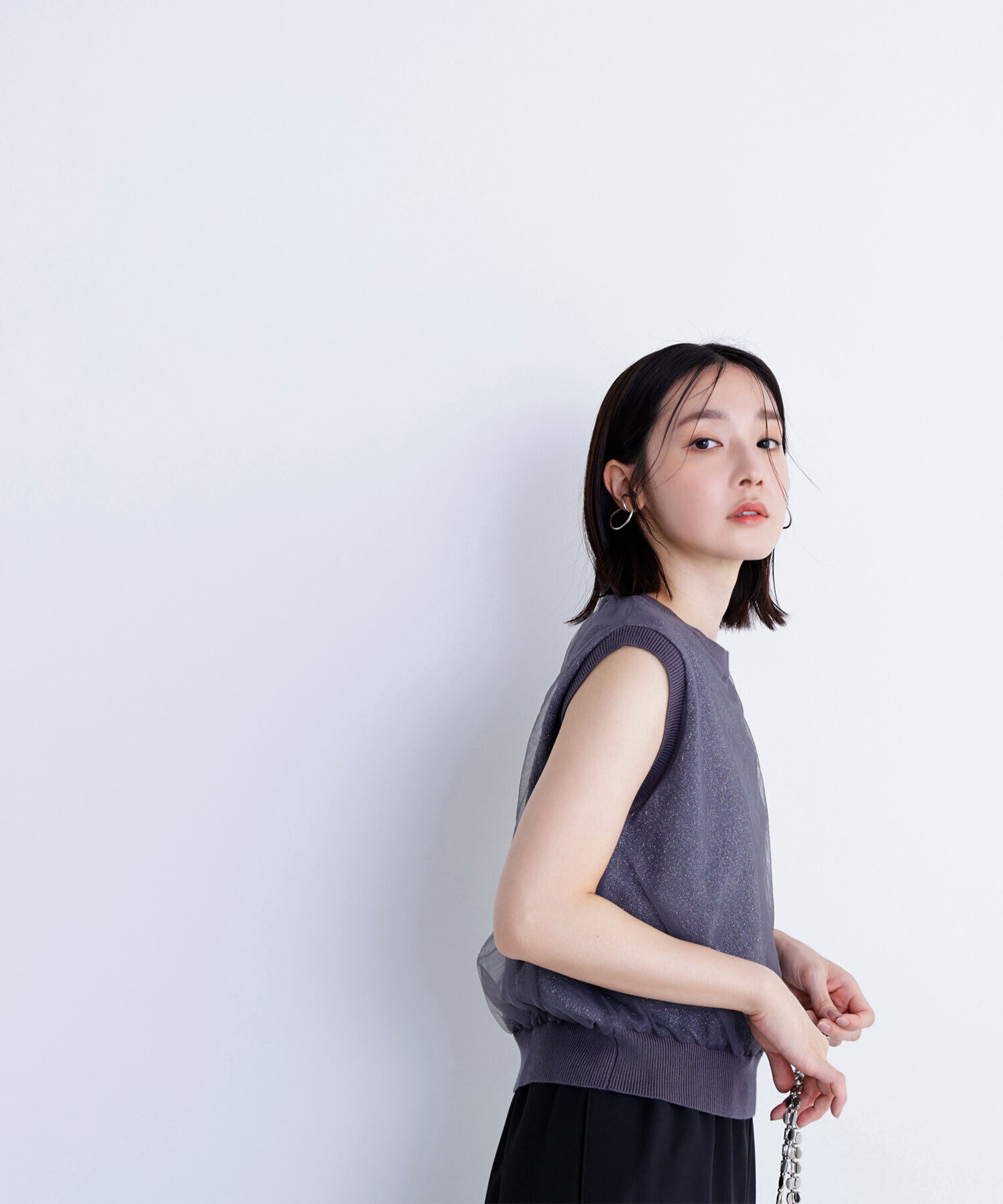  「チュールレイヤードニット」|ニット・セーター|