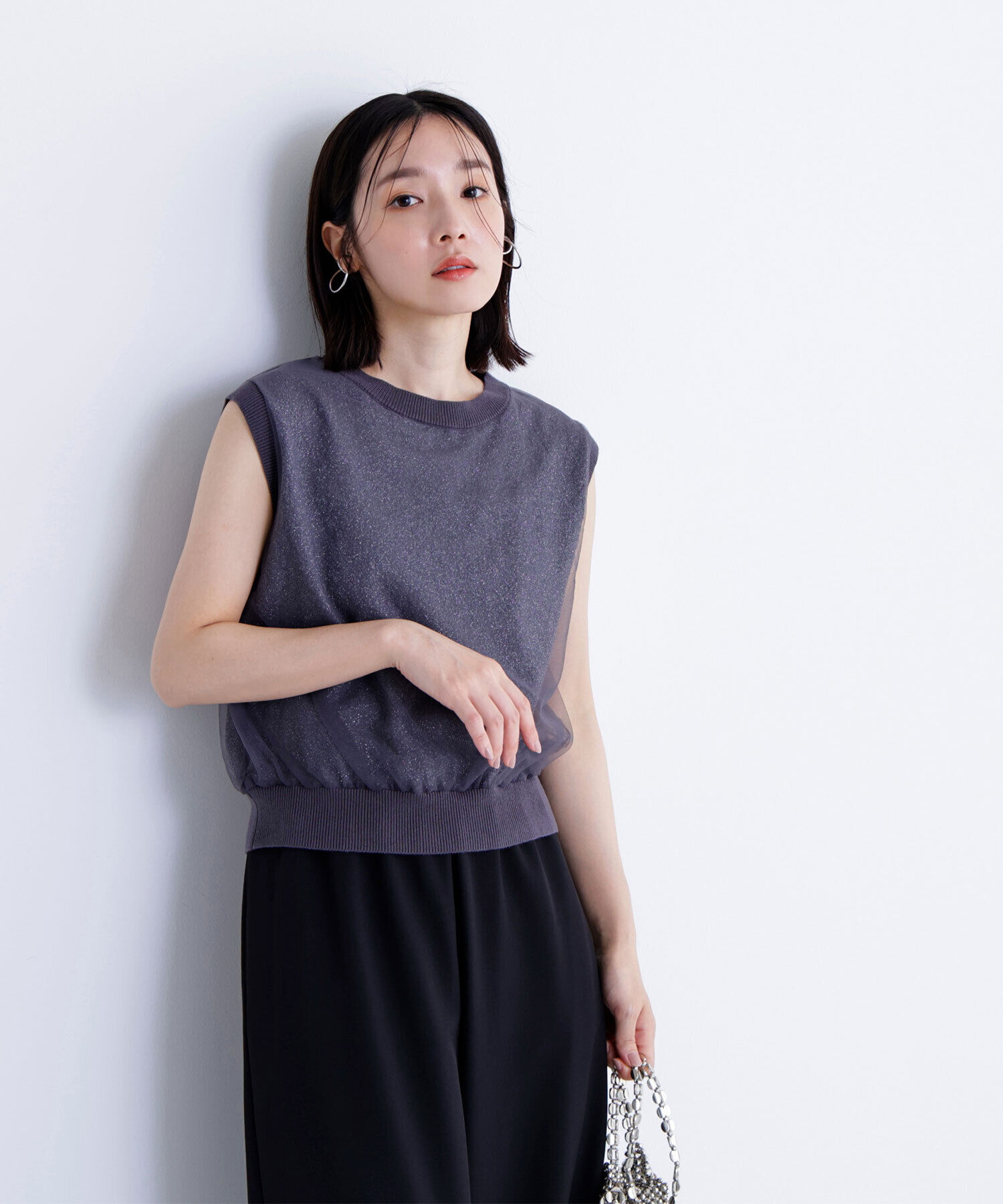  「チュールレイヤードニット」|ニット・セーター|