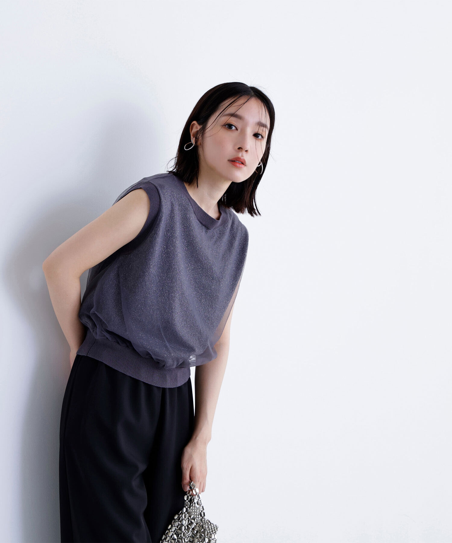  「チュールレイヤードニット」|ニット・セーター|