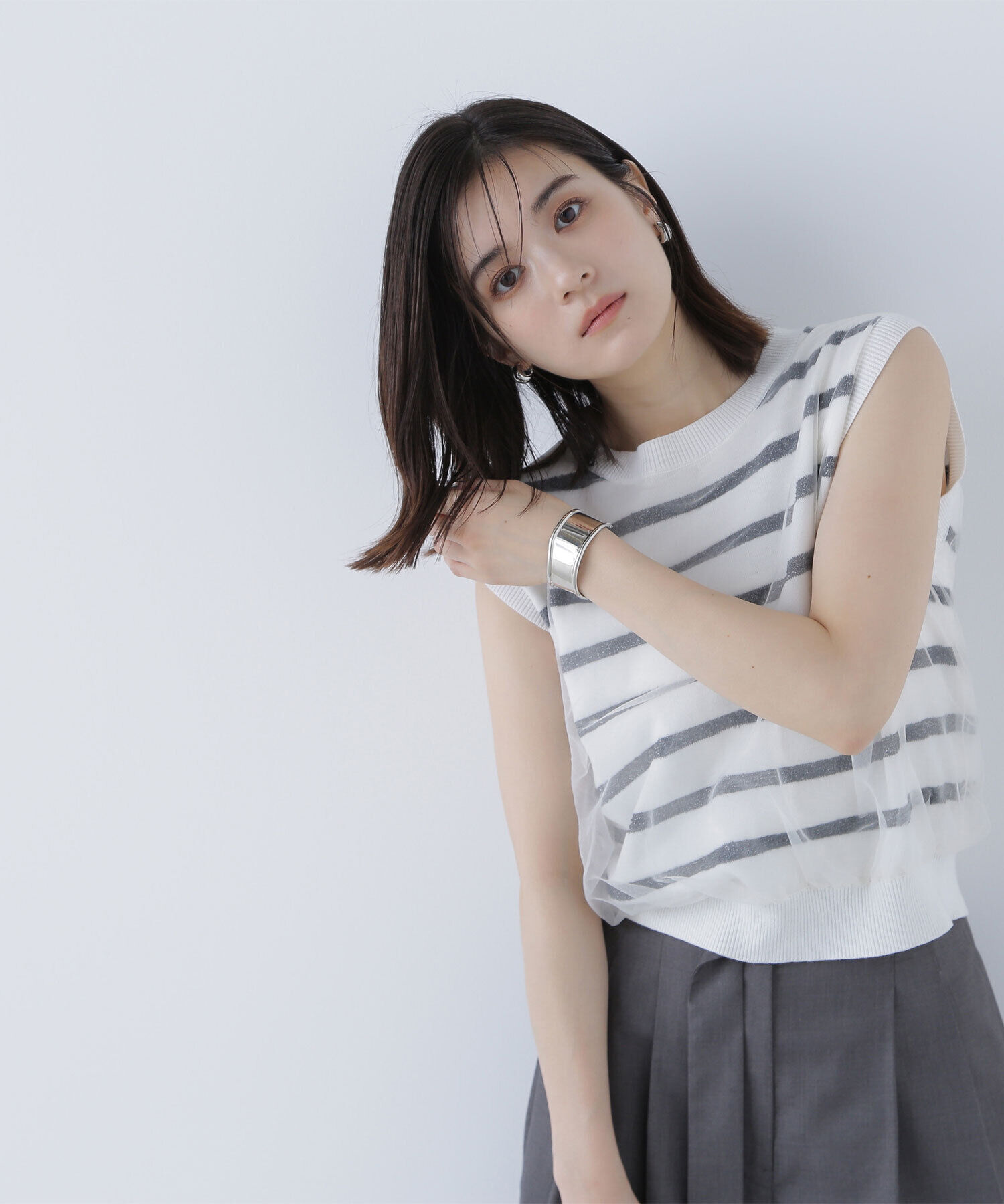  「チュールレイヤードニット」|ニット・セーター|