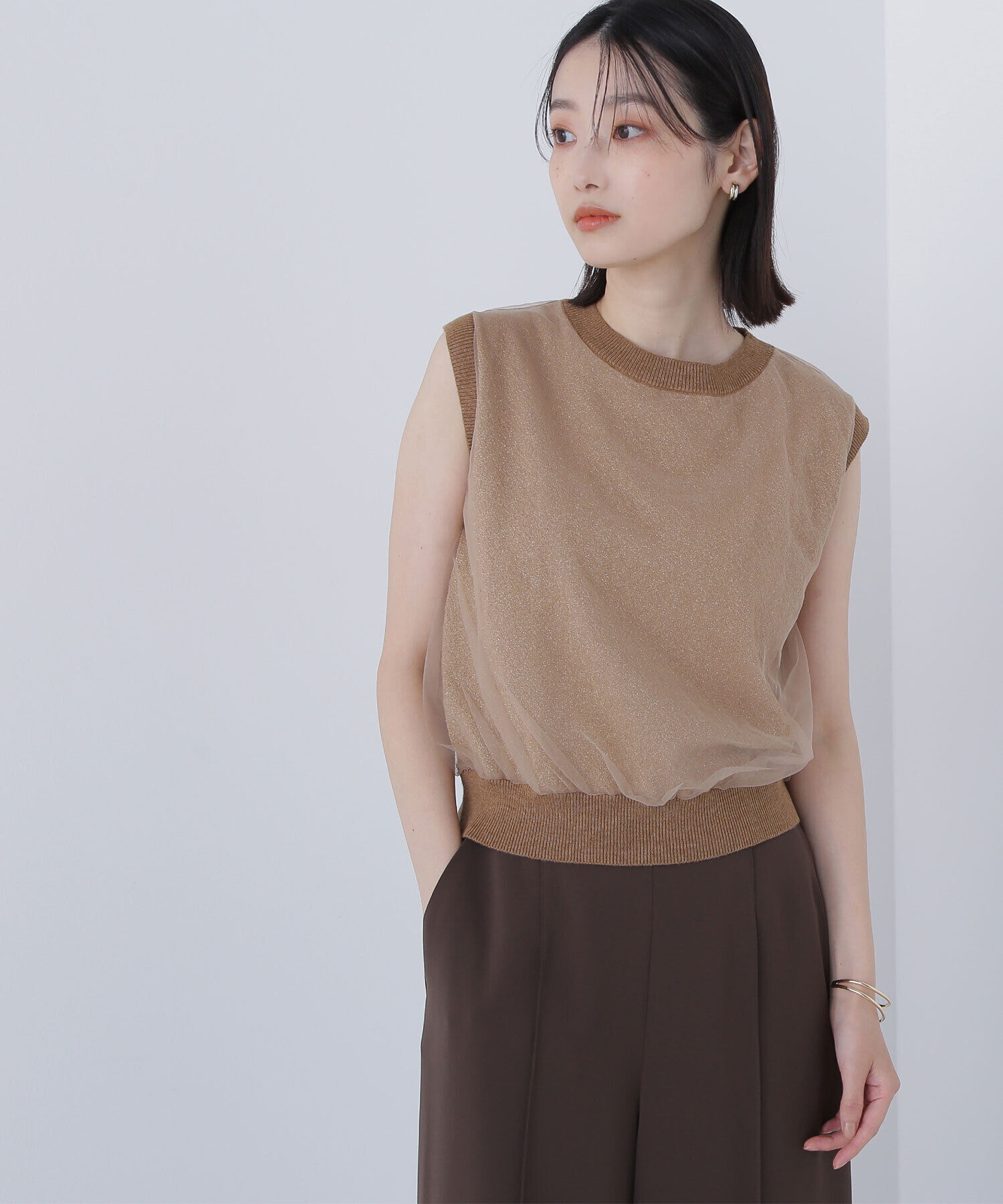  「チュールレイヤードニット」|ニット・セーター|