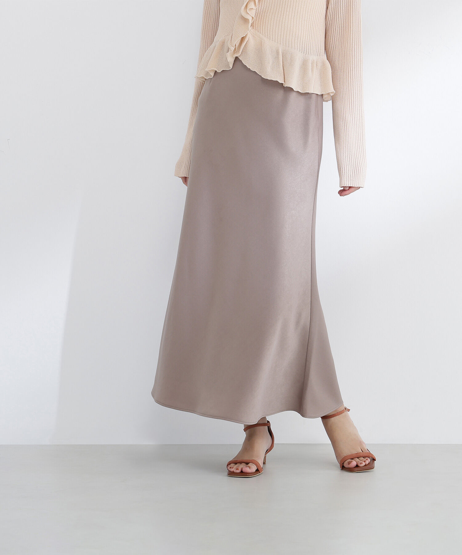  「バイアスサテンナロースカート」|スカート|