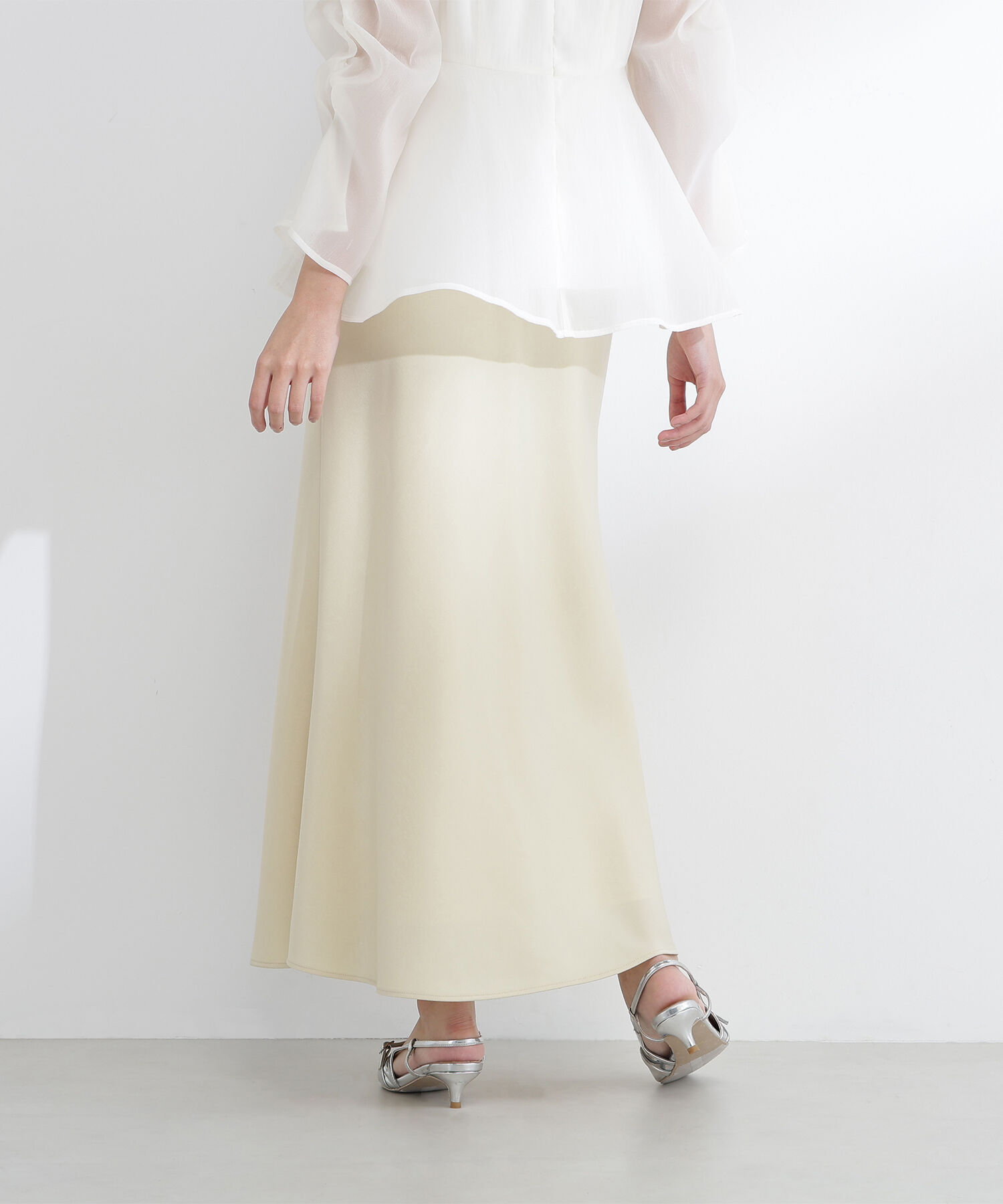  「バイアスサテンナロースカート」|スカート|