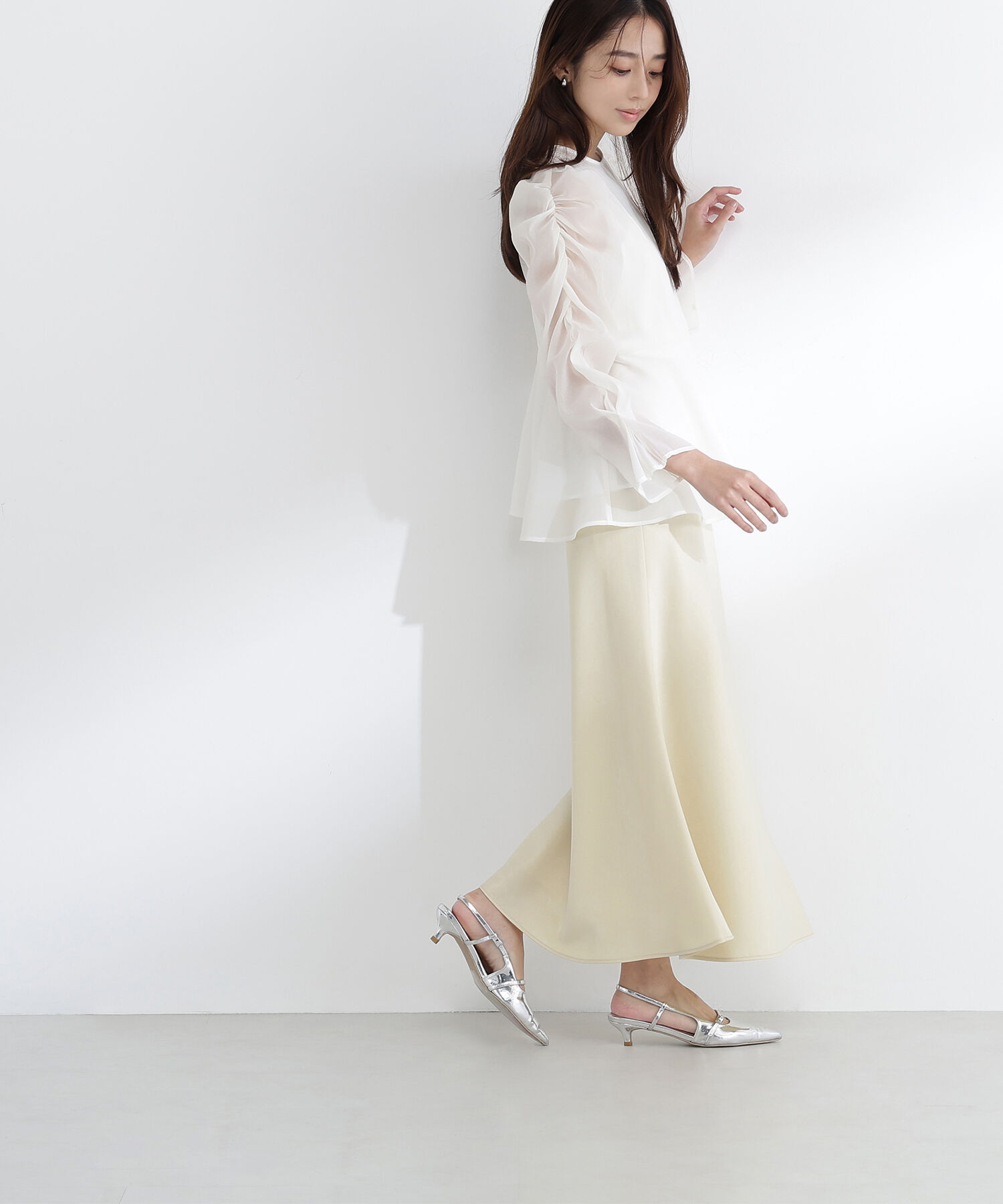  「バイアスサテンナロースカート」|スカート|