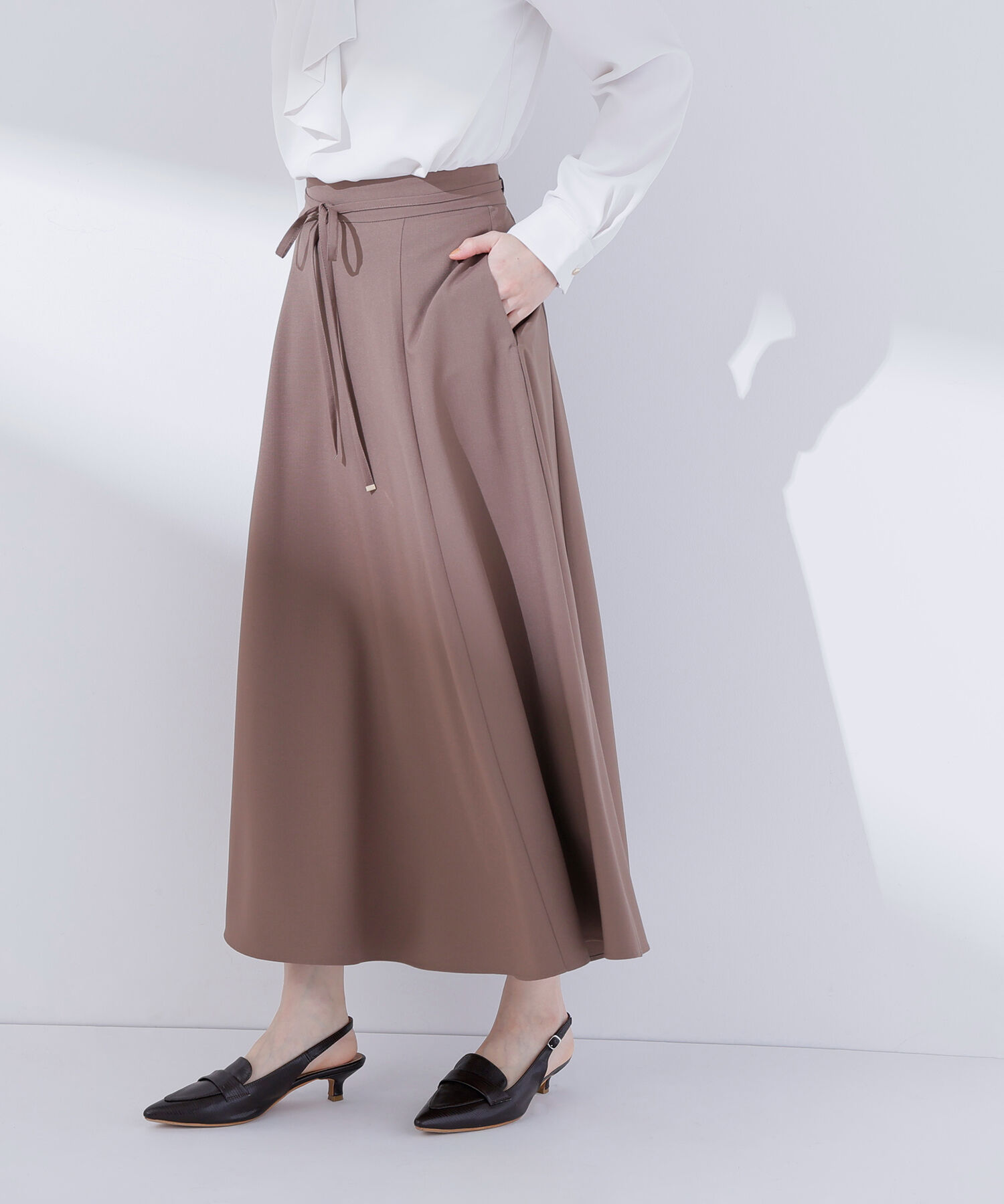  「ナローリボンフレアスカート」|スカート|