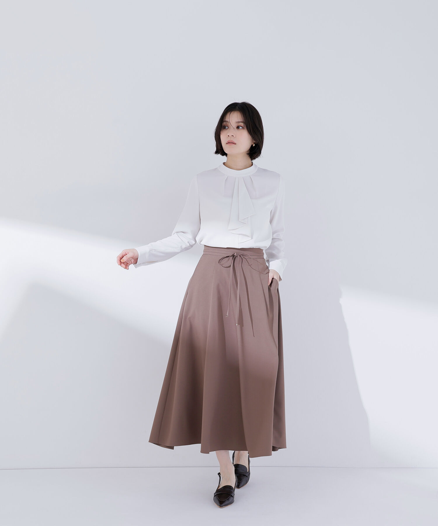  「ナローリボンフレアスカート」|スカート|