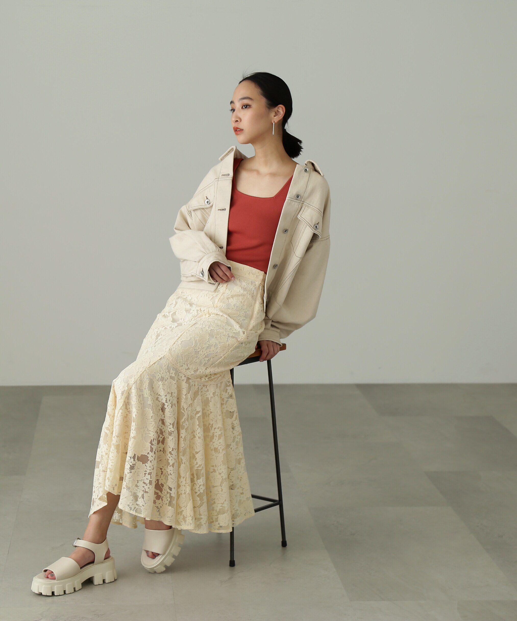  「レースマーメイドスカート」|スカート|