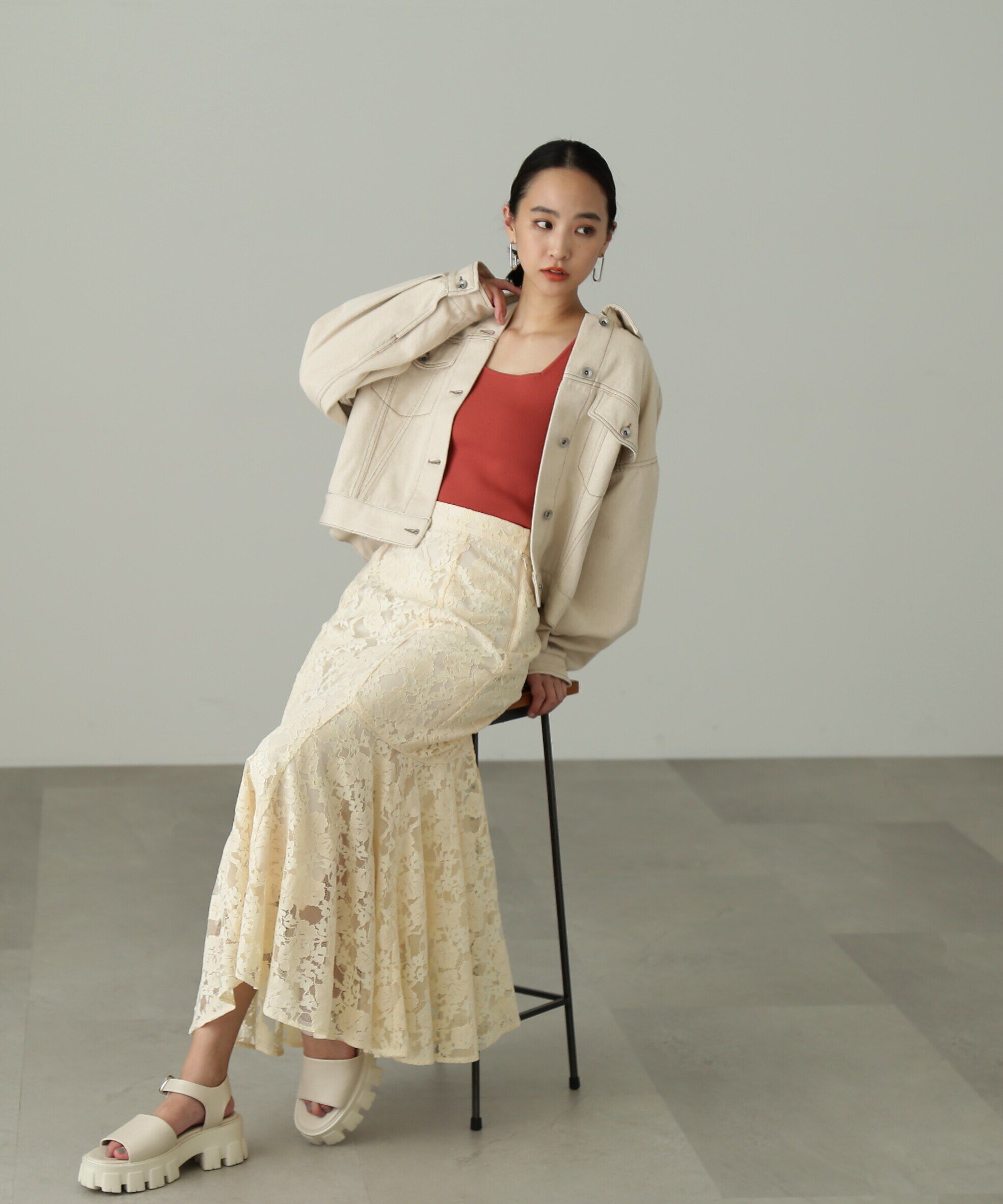  「レースマーメイドスカート」|スカート|