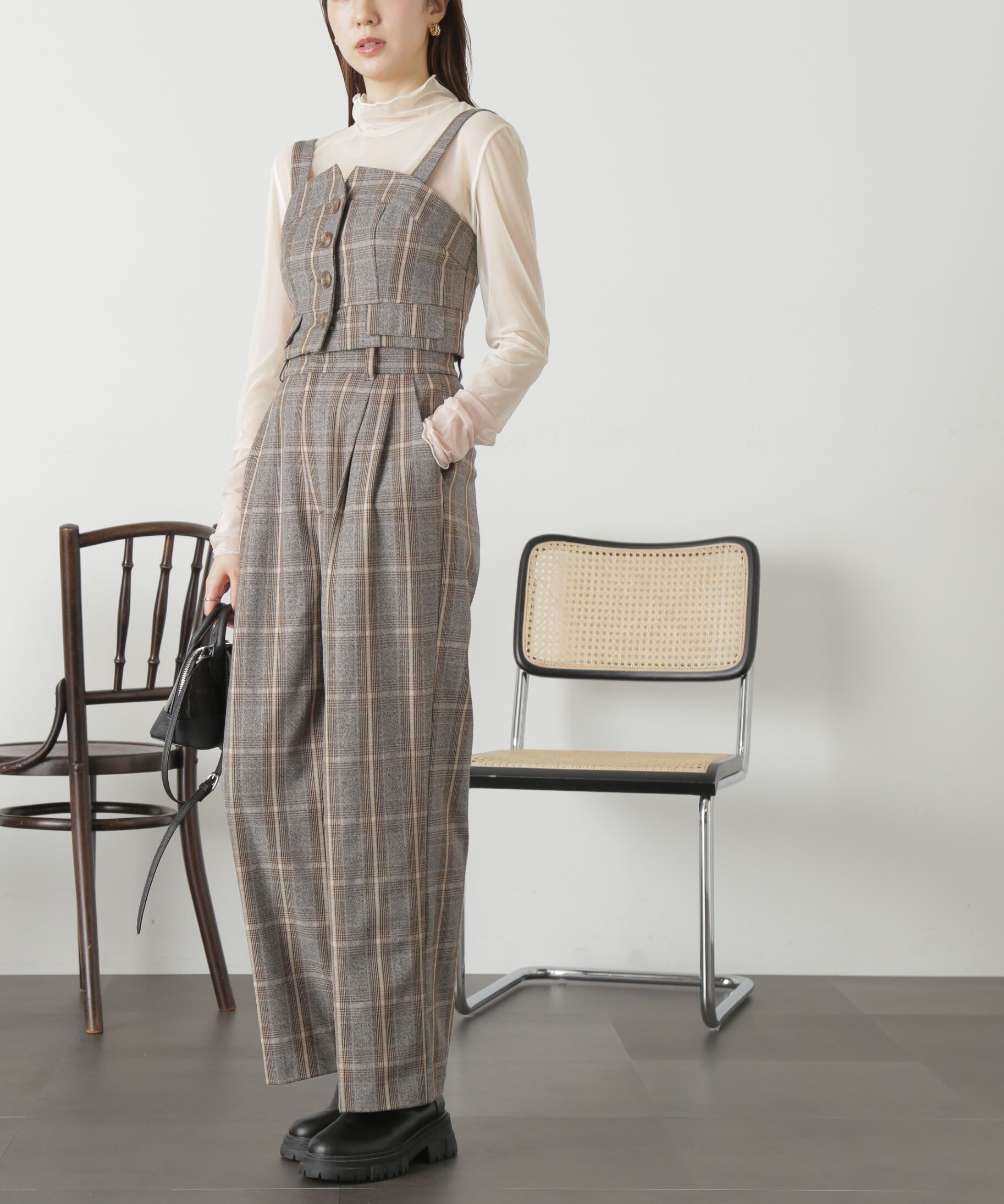  「＜SET UP対応＞[低身長サイズ/Sシリーズ]タックワイドパンツ」|その他|