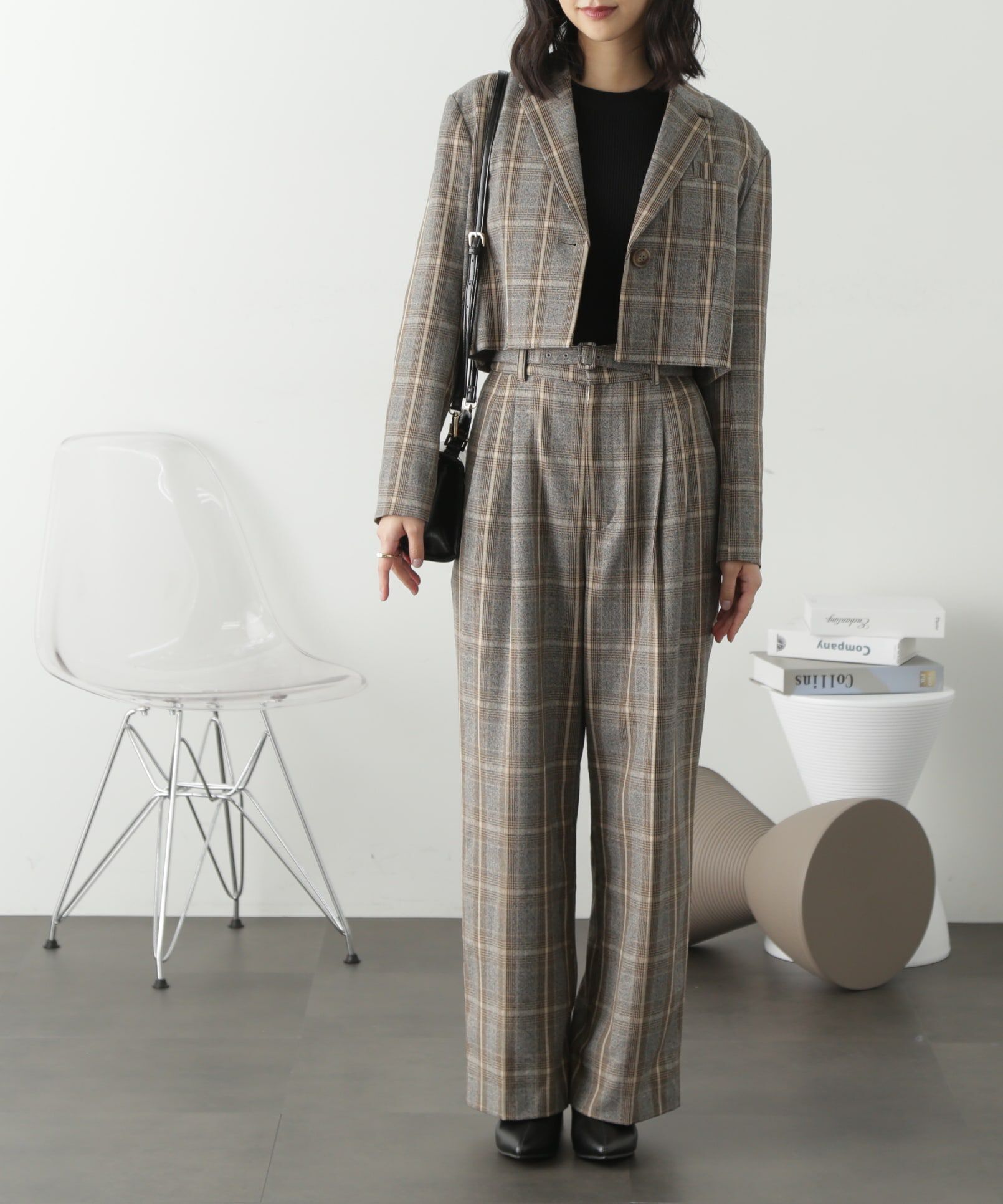  「＜SET UP対応＞[低身長サイズ/Sシリーズ]タックワイドパンツ」|その他|