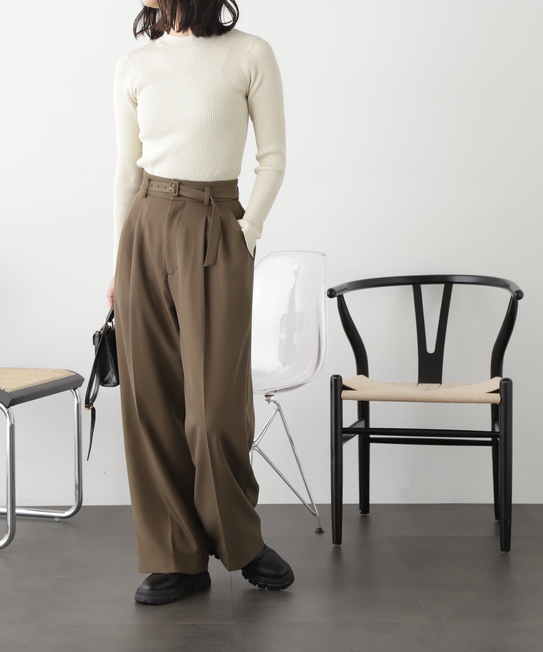  「＜SET UP対応＞[低身長サイズ/Sシリーズ]タックワイドパンツ」|その他|