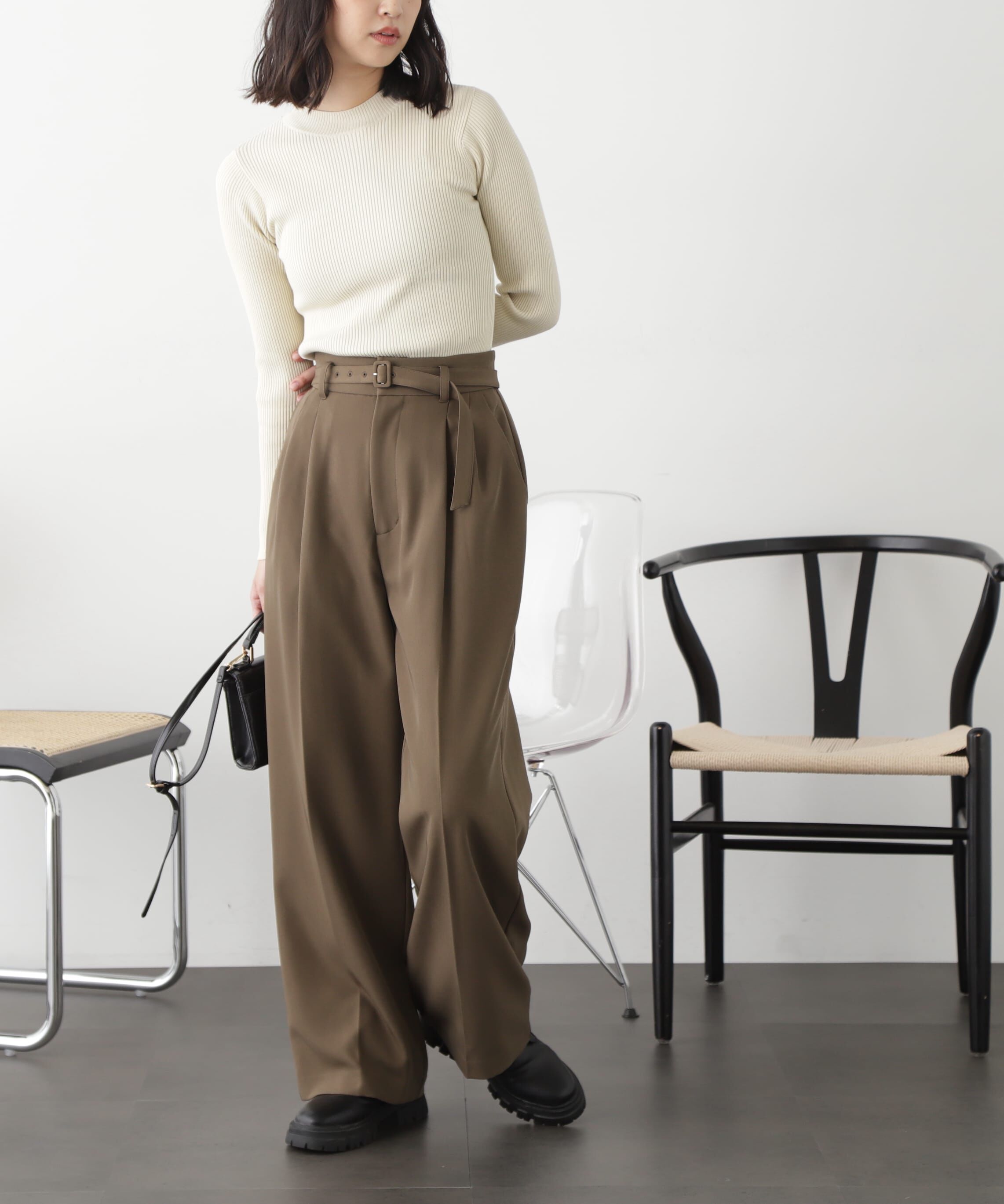  「＜SET UP対応＞[低身長サイズ/Sシリーズ]タックワイドパンツ」|その他|