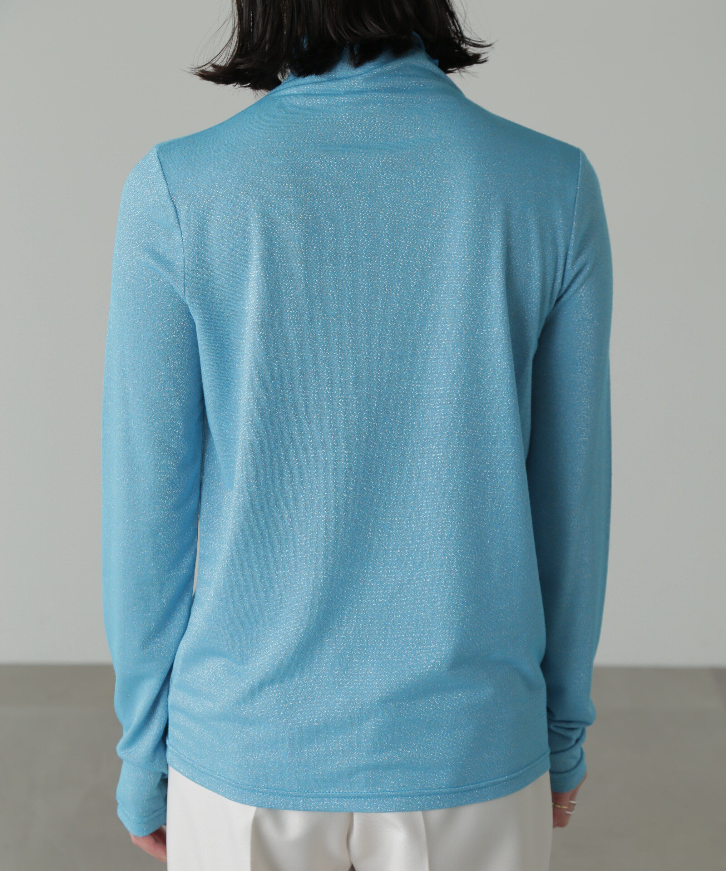  「ラメシアーハイネックカットソー」|Tシャツ・カットソー|