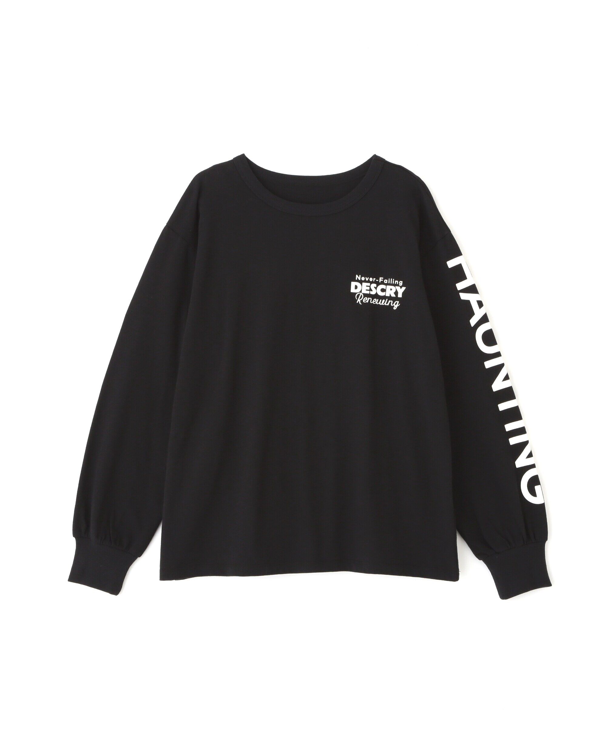  「袖ロゴプリントロングＴシャツ」|Tシャツ・カットソー|