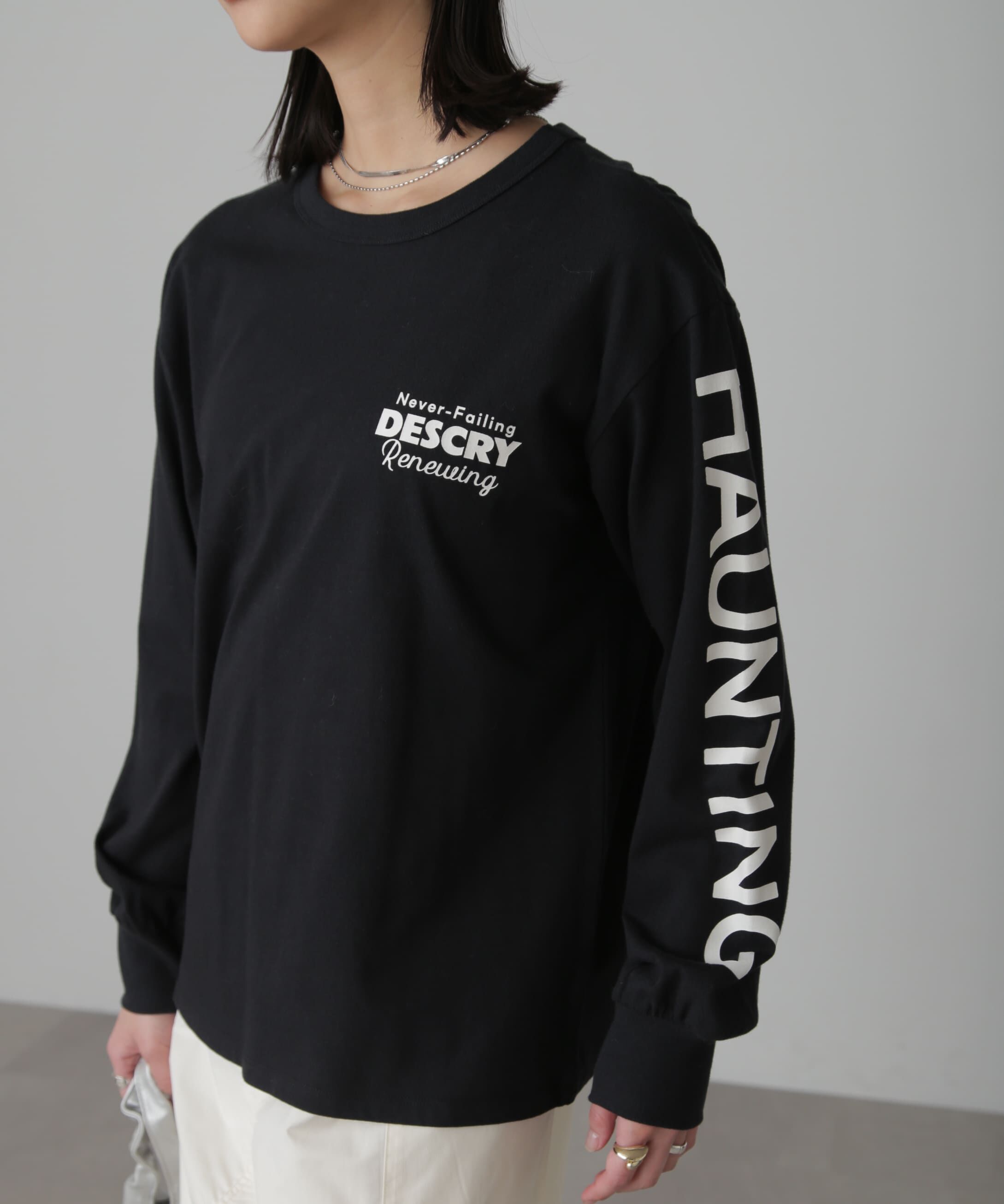  「袖ロゴプリントロングＴシャツ」|Tシャツ・カットソー|