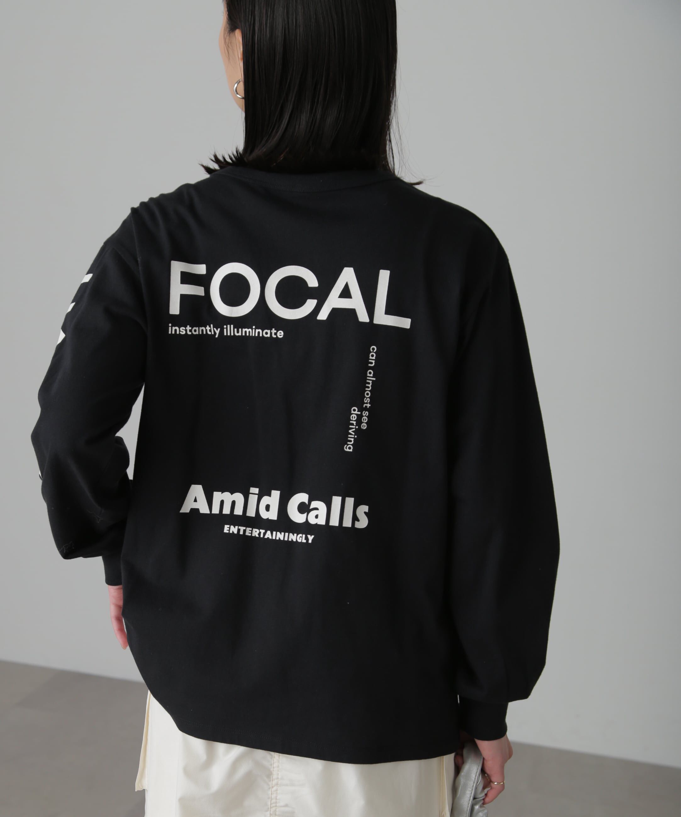  「袖ロゴプリントロングＴシャツ」|Tシャツ・カットソー|