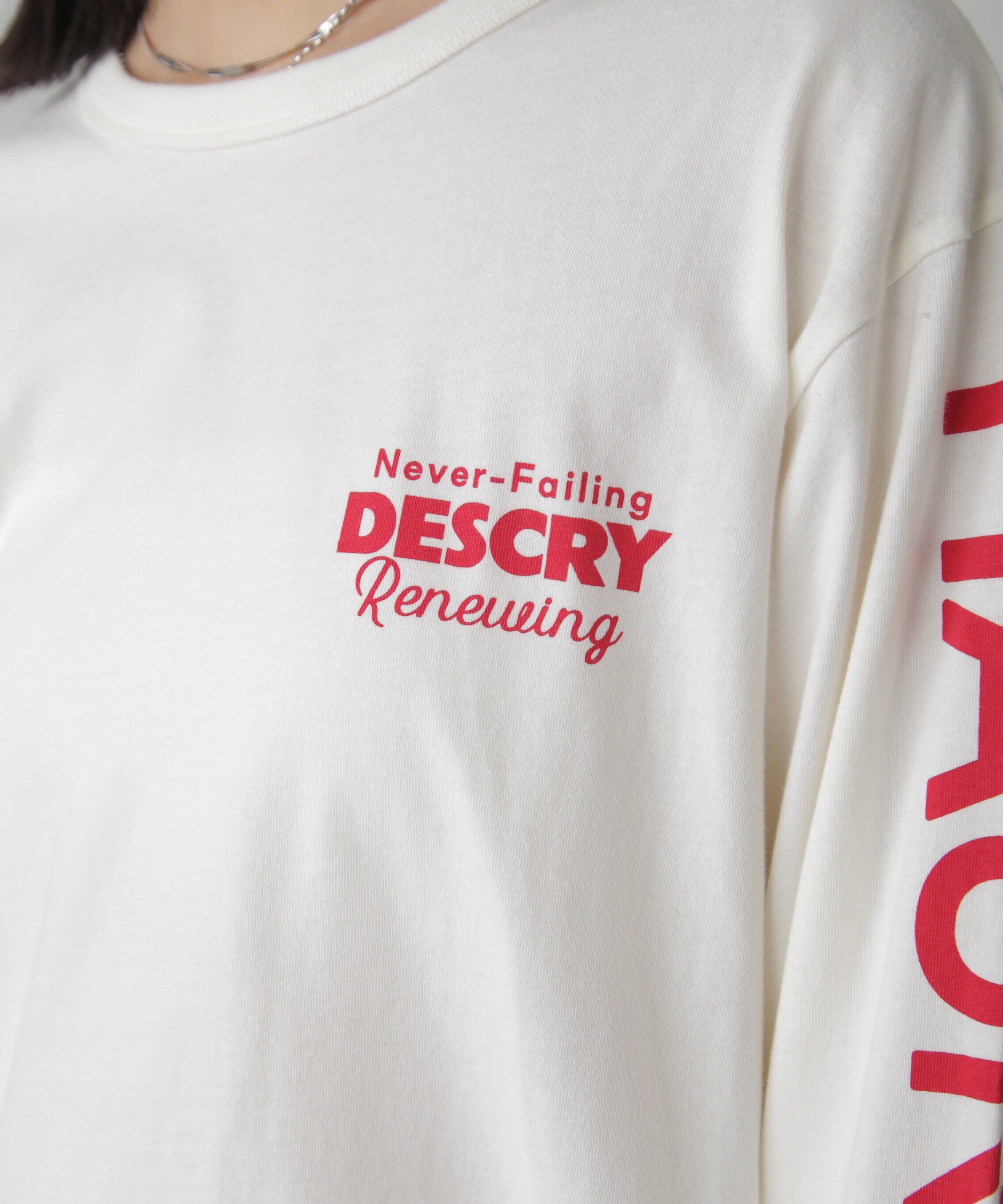  「袖ロゴプリントロングＴシャツ」|Tシャツ・カットソー|