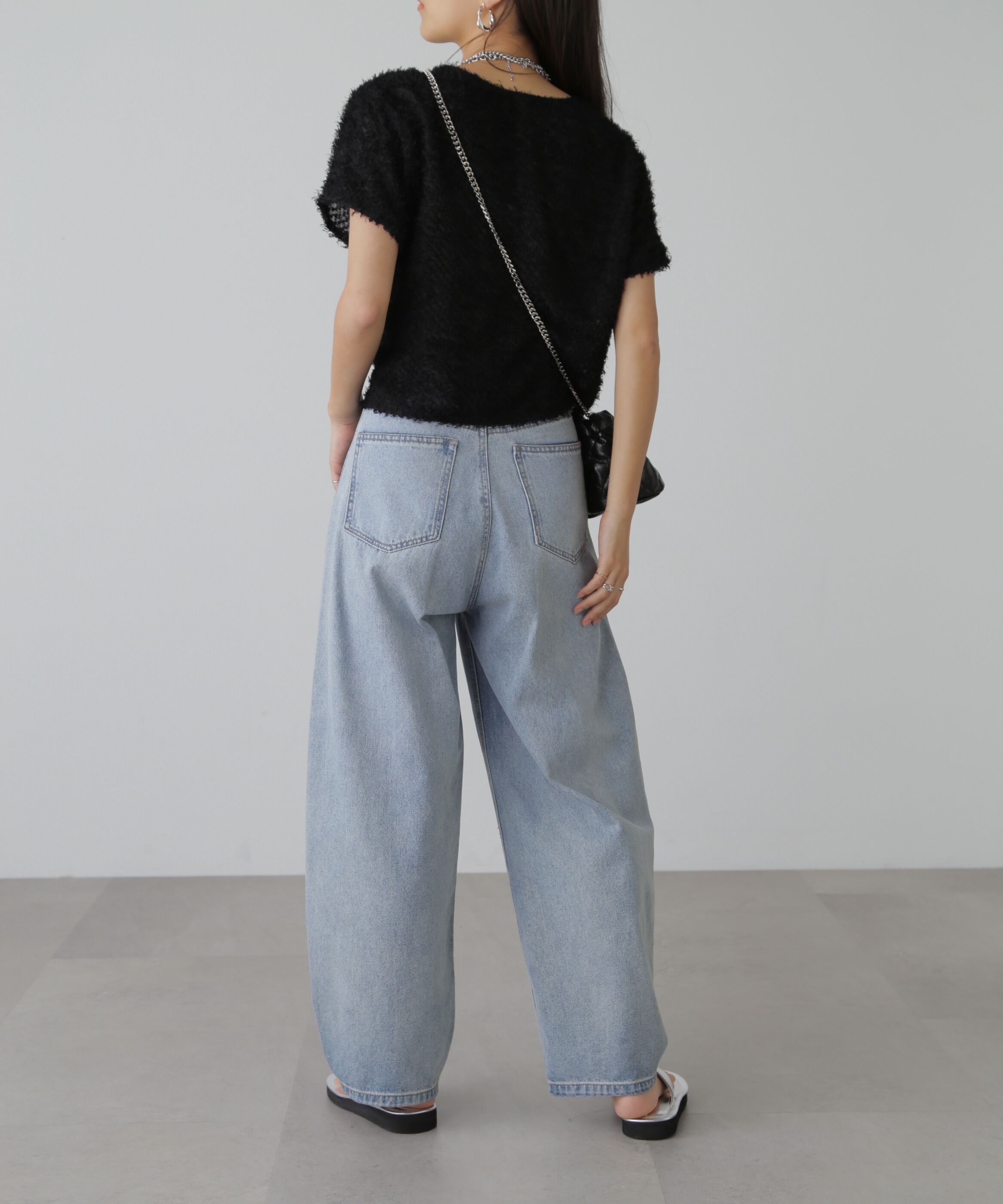  「フロントボタンカットジャガードブラウス」|シャツ・ブラウス|