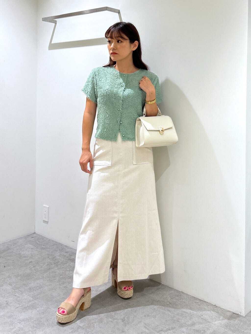  「フロントボタンカットジャガードブラウス」|シャツ・ブラウス|