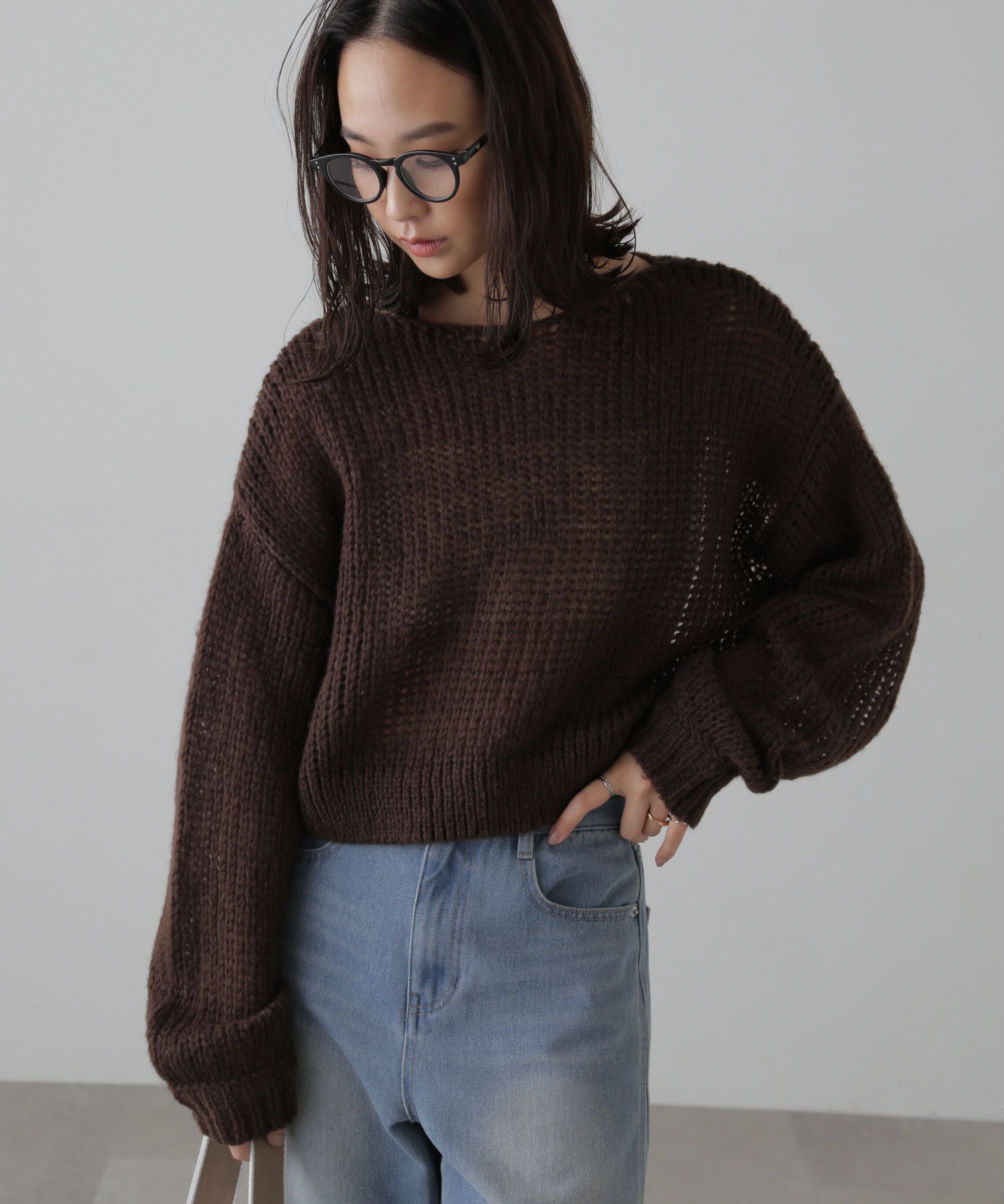  「シアーモヘヤライクニット」|ニット・セーター|