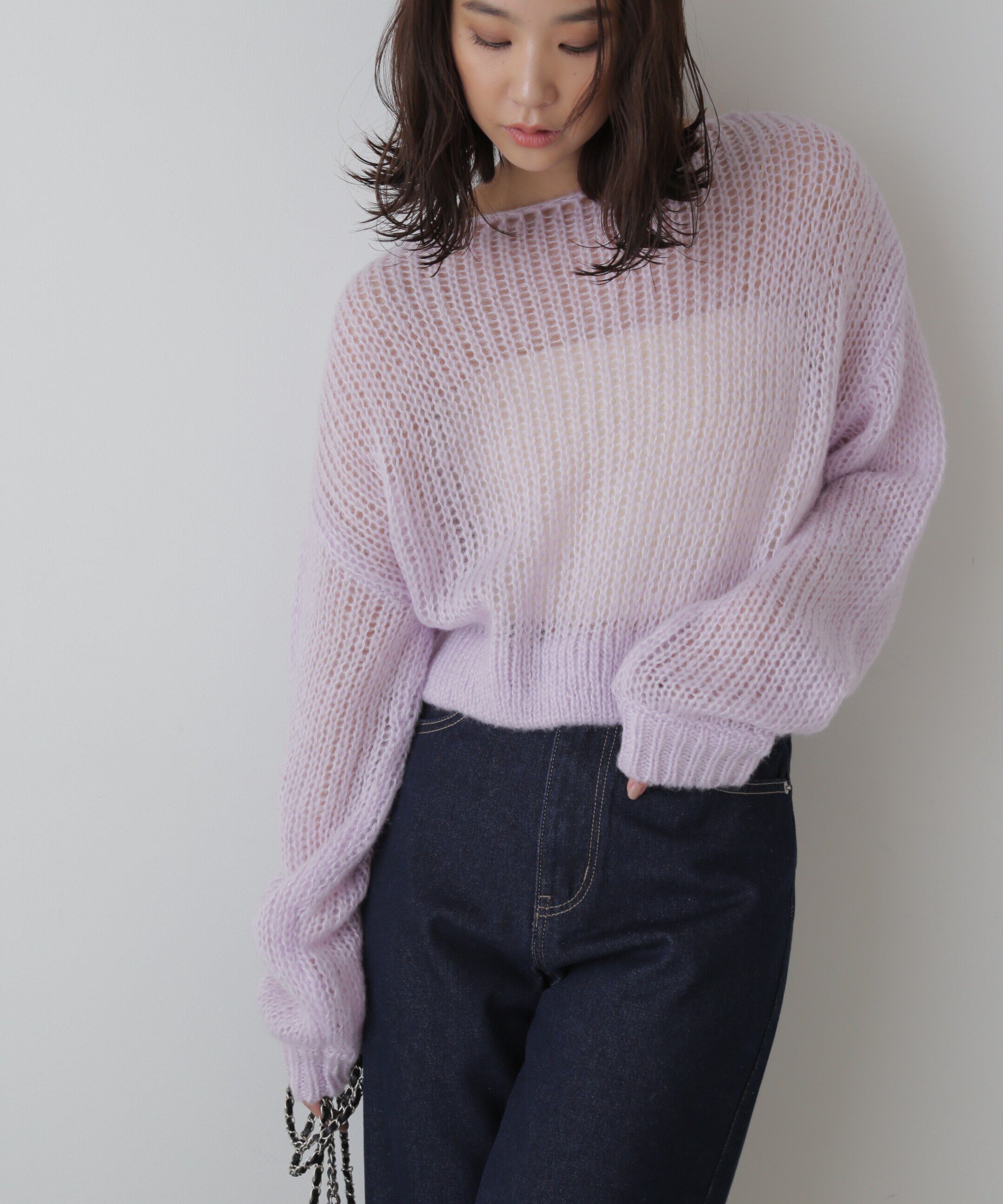  「シアーモヘヤライクニット」|ニット・セーター|