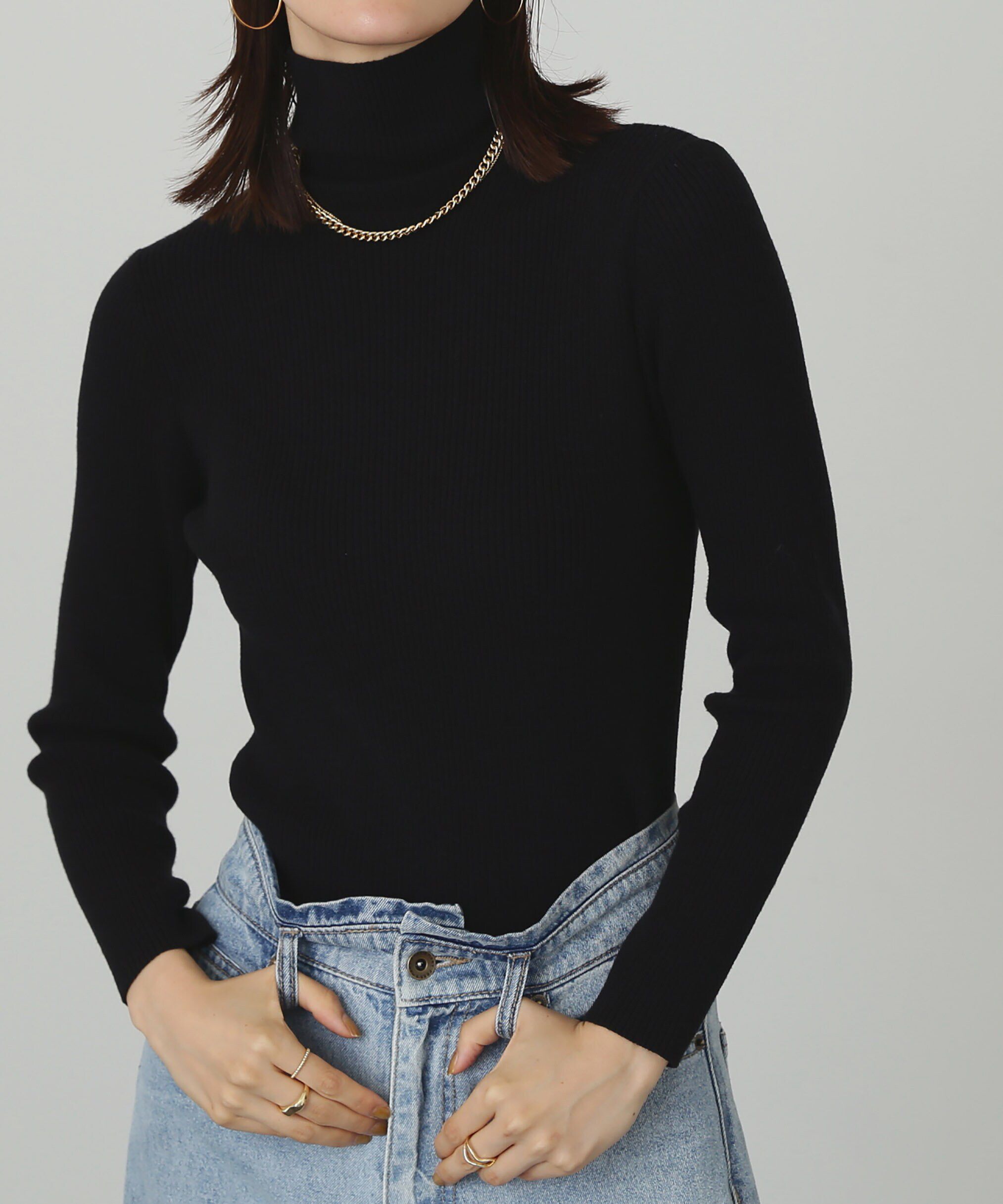  「タートルネックリブニット」|ニット・セーター|