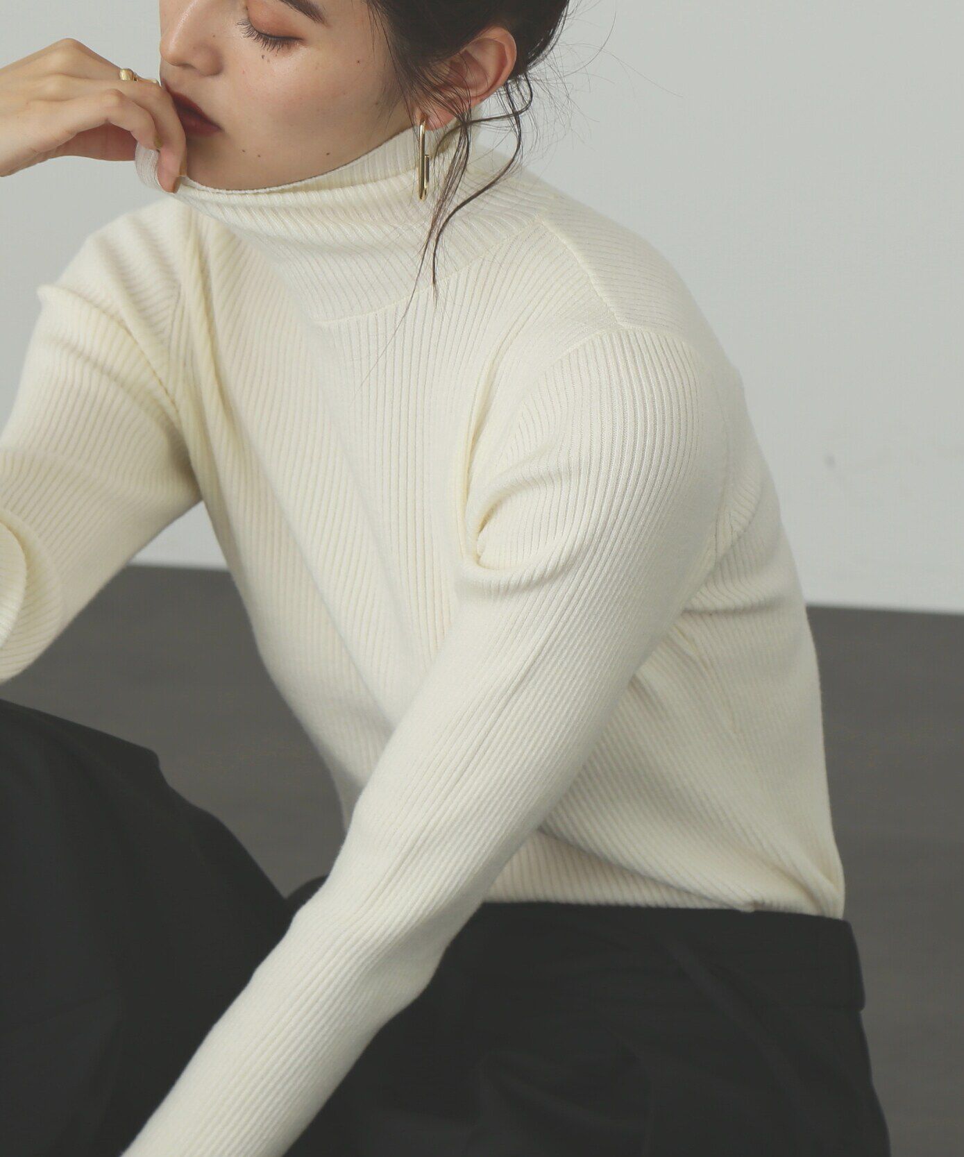  「タートルネックリブニット」|ニット・セーター|