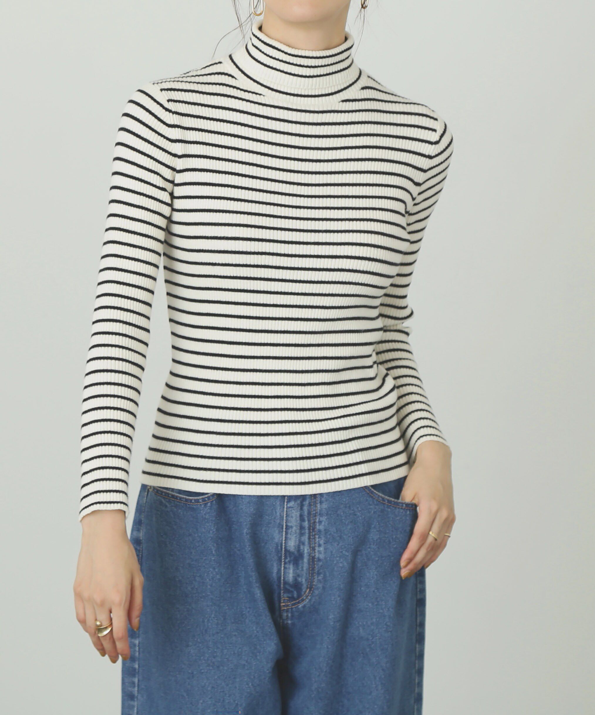  「タートルネックリブニット」|ニット・セーター|