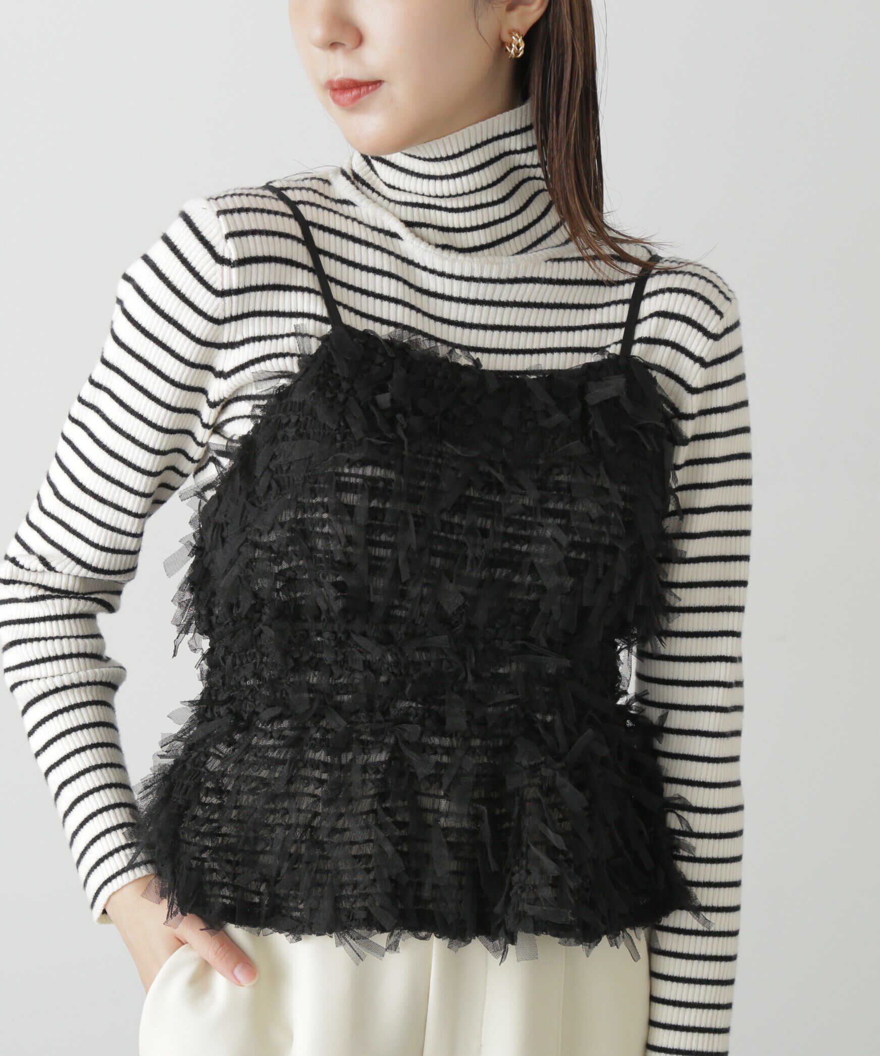  「タートルネックリブニット」|ニット・セーター|