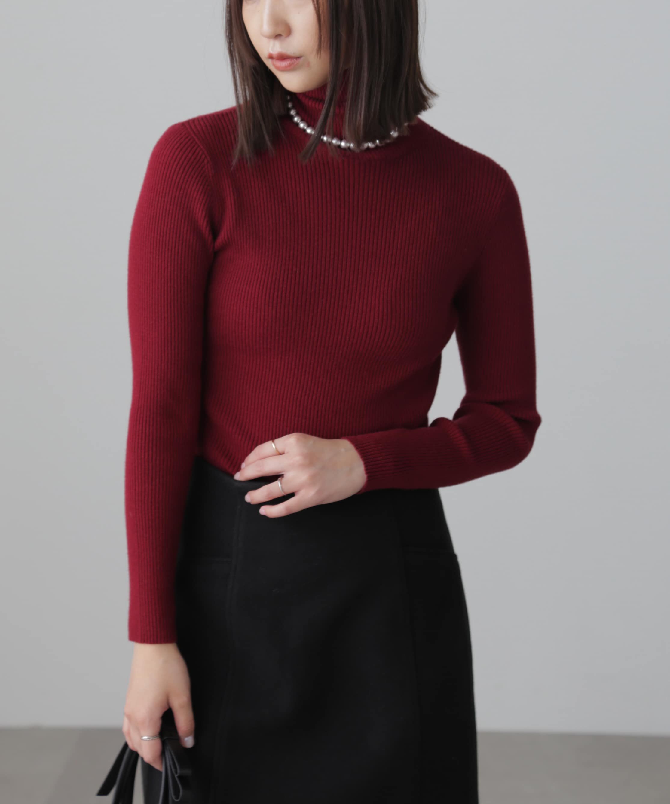 「タートルネックリブニット」|ニット・セーター|