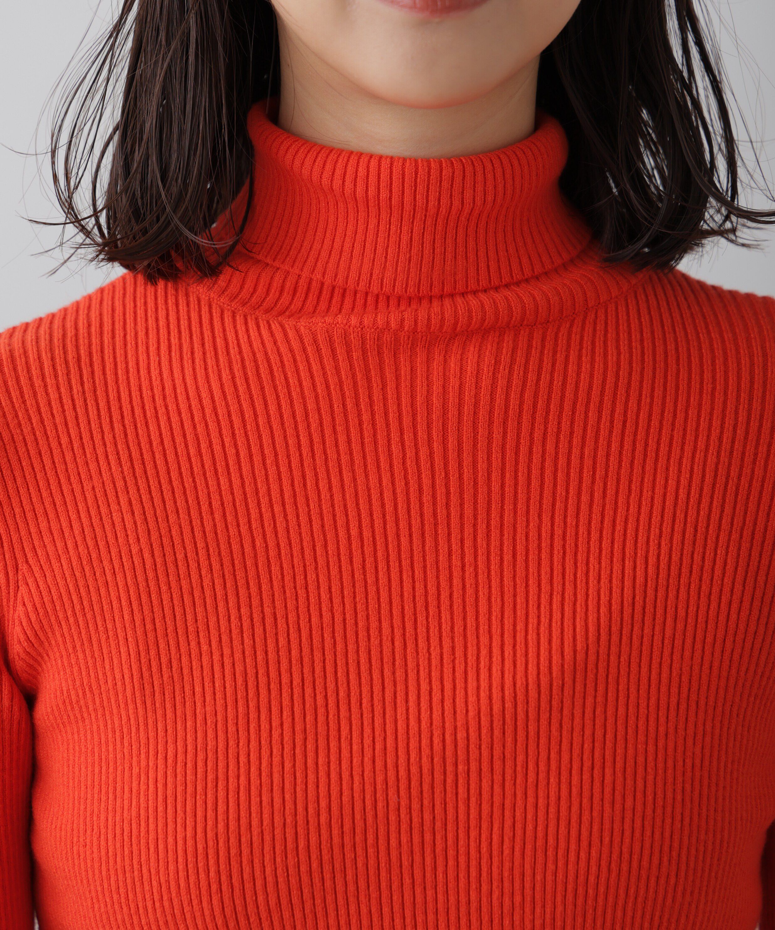  「タートルネックリブニット」|ニット・セーター|