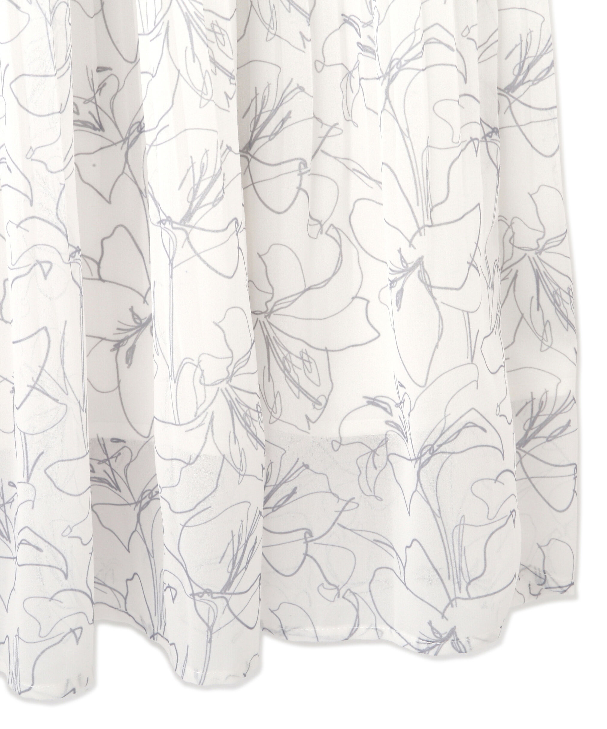  「プリーツフリルプリントワンピース」|ワンピース|