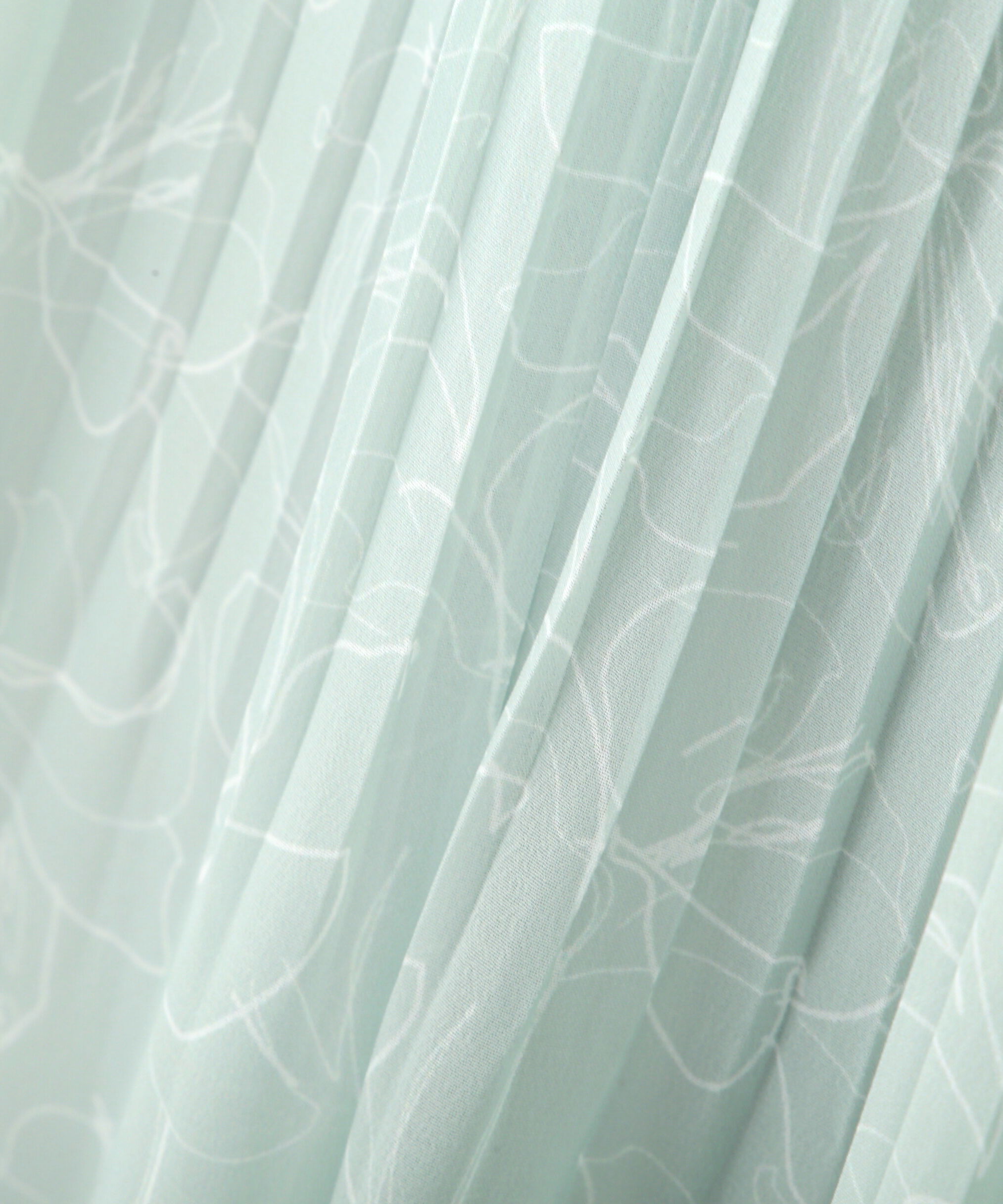  「プリーツフリルプリントワンピース」|ワンピース|