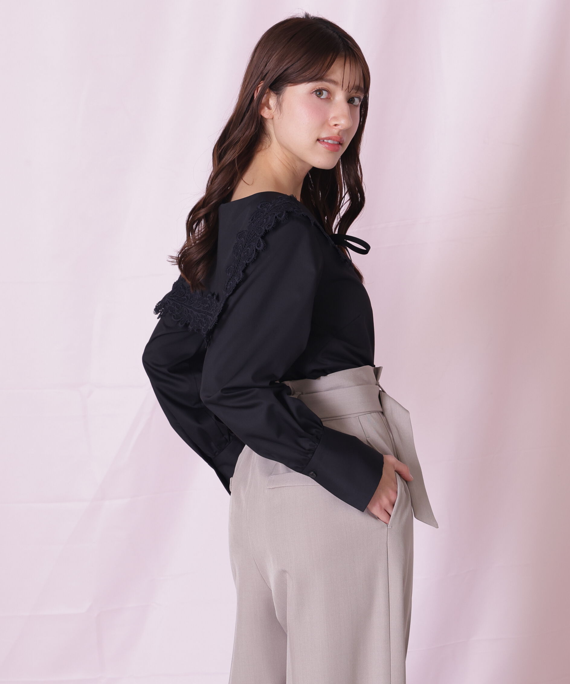  「レースセーラーカラーブラウス」|シャツ・ブラウス|