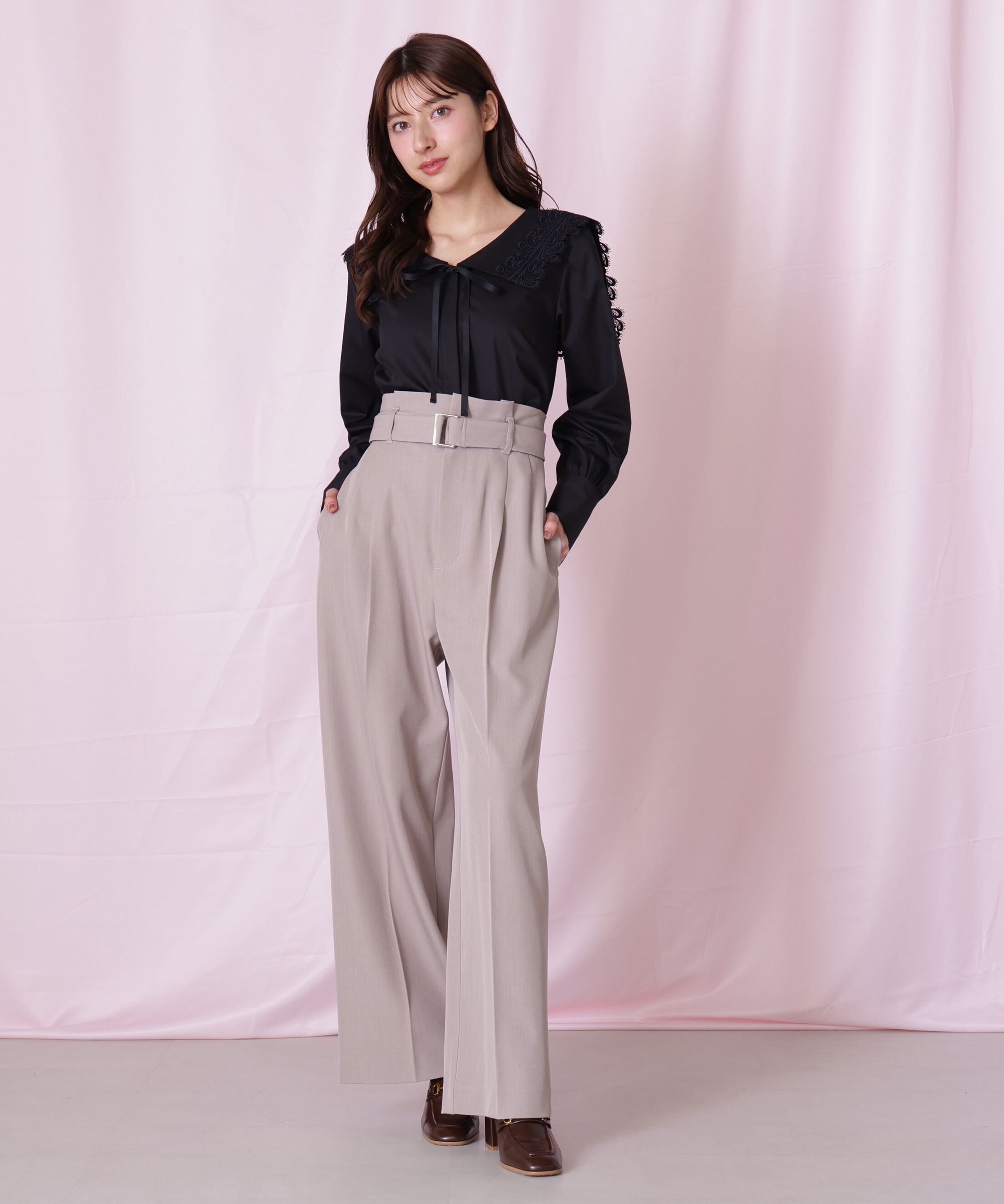  「レースセーラーカラーブラウス」|シャツ・ブラウス|