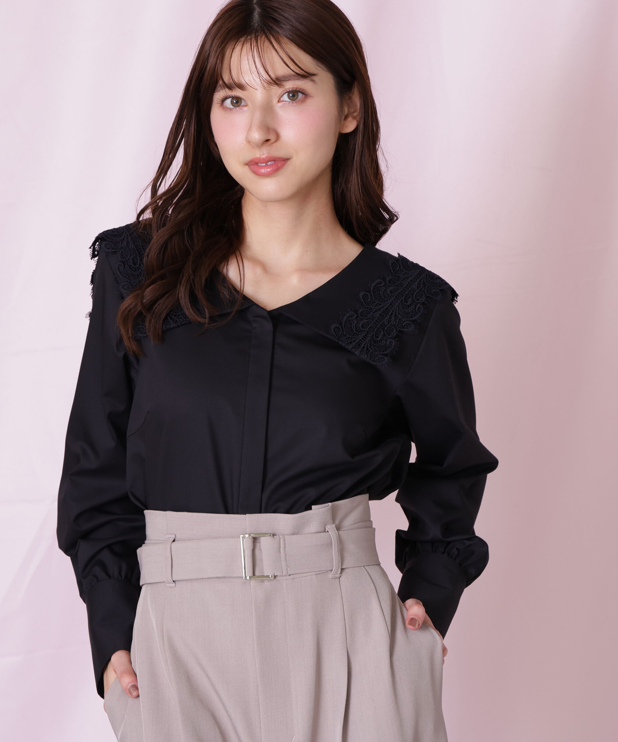  「レースセーラーカラーブラウス」|シャツ・ブラウス|