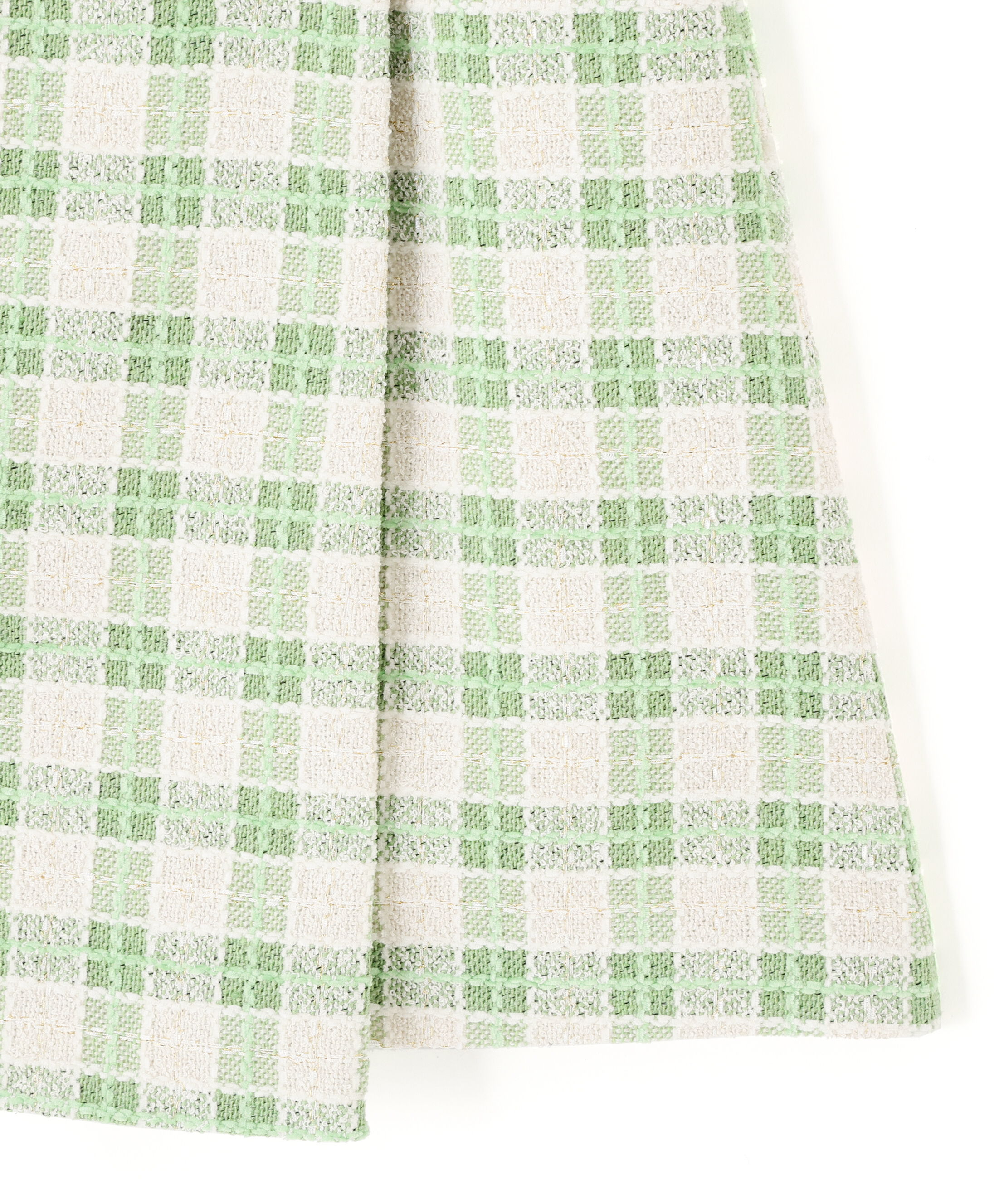  「ブロックチェックツィードミニスカート」|スカート|