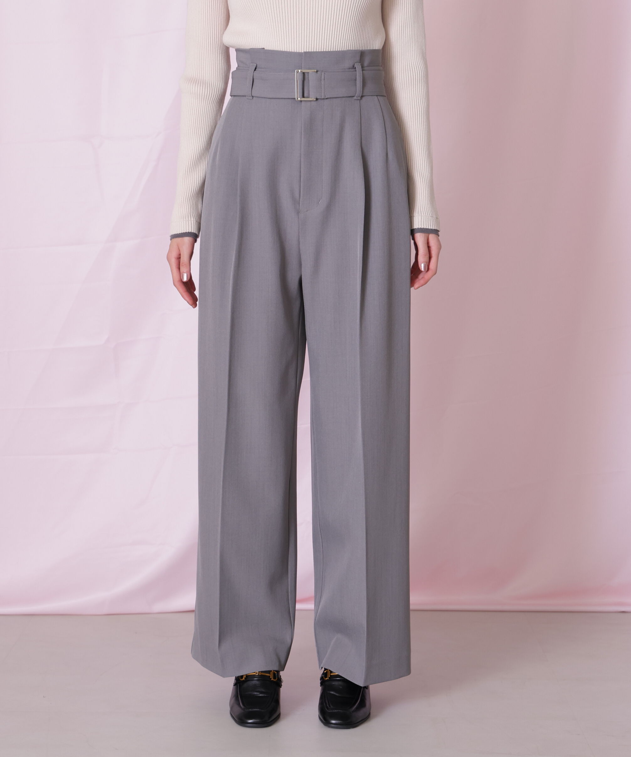  「＜セットアップ対応＞太ベルト付きスラックスパンツ」|その他|