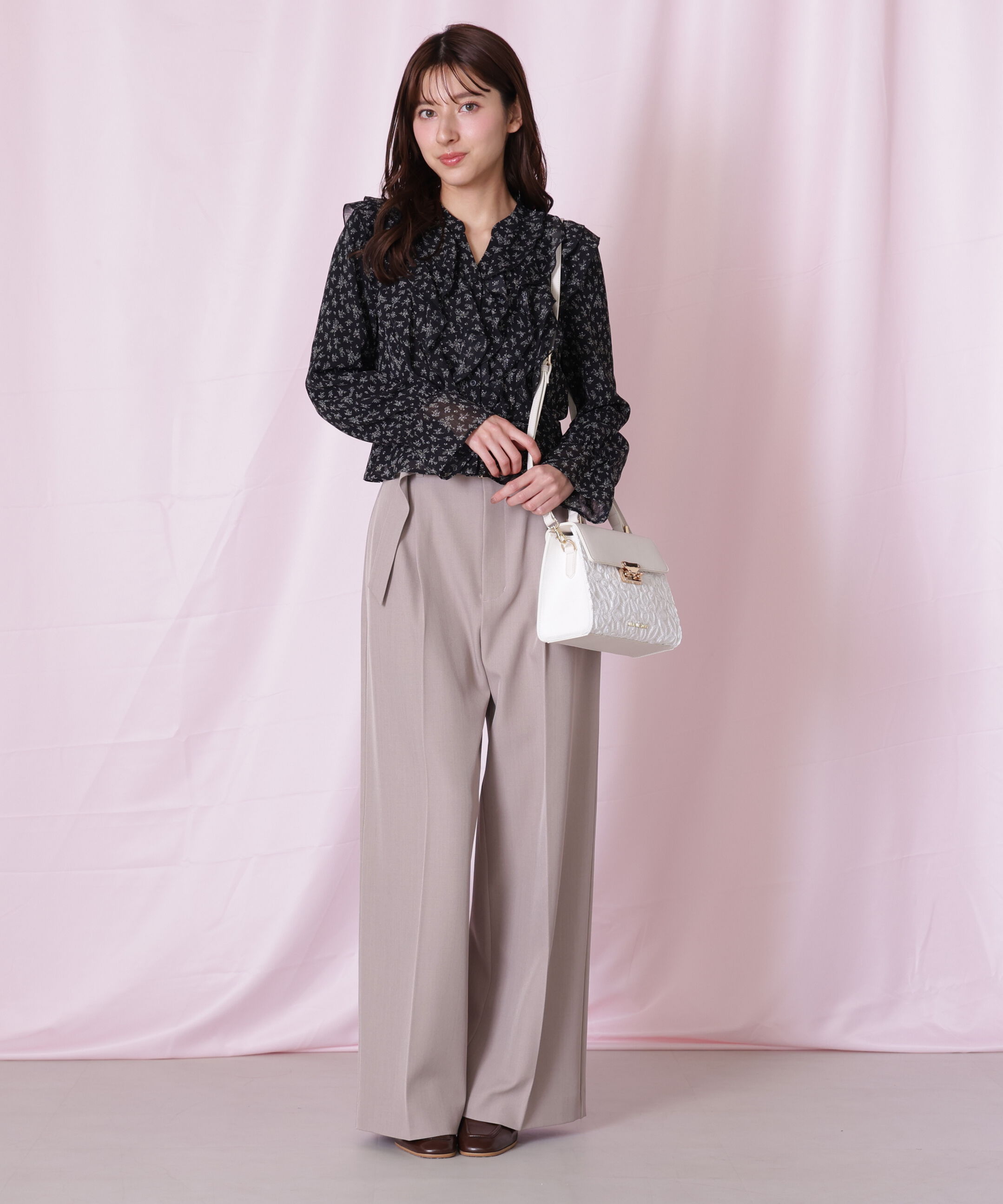  「＜セットアップ対応＞太ベルト付きスラックスパンツ」|その他|