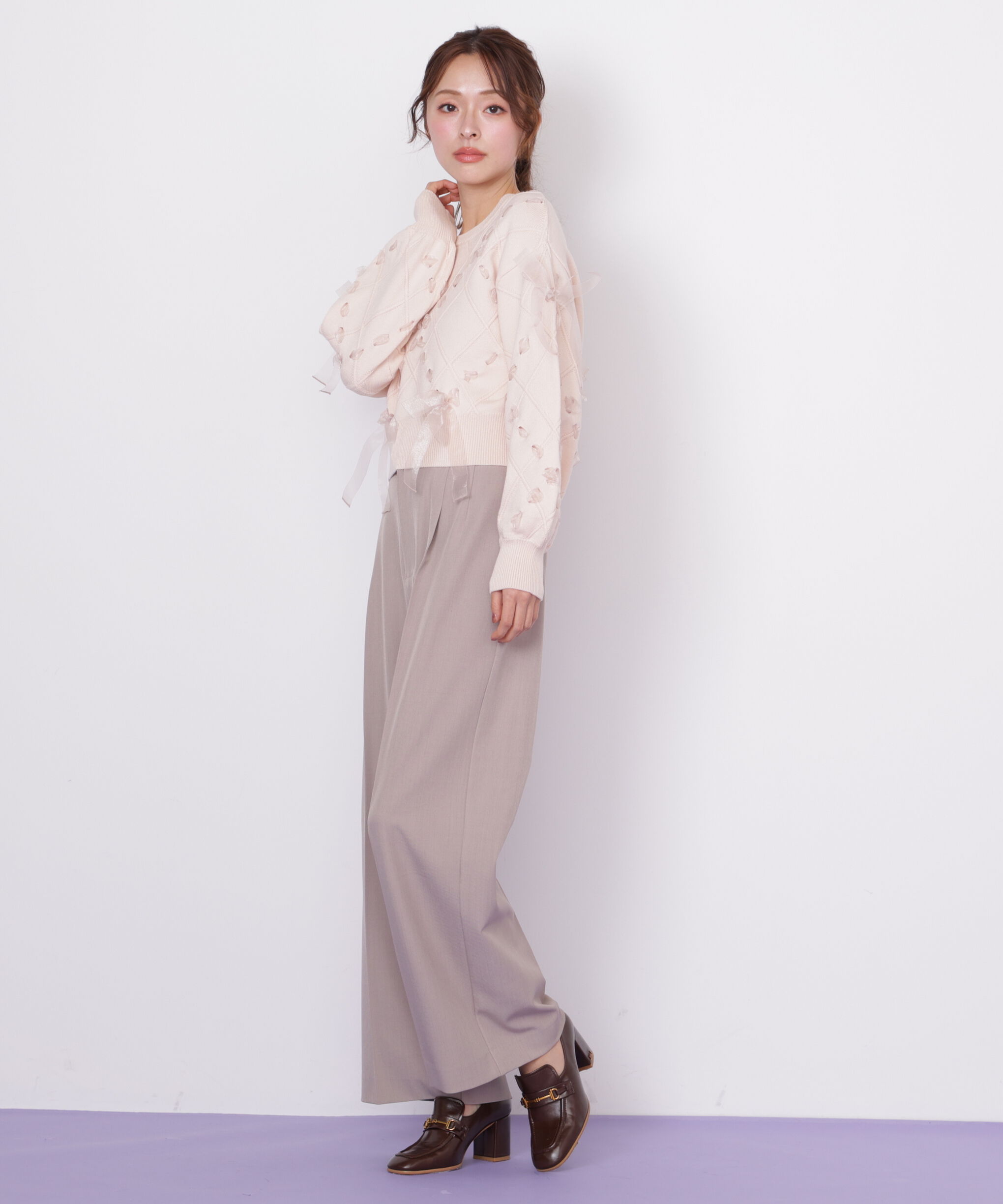  「＜セットアップ対応＞太ベルト付きスラックスパンツ」|その他|