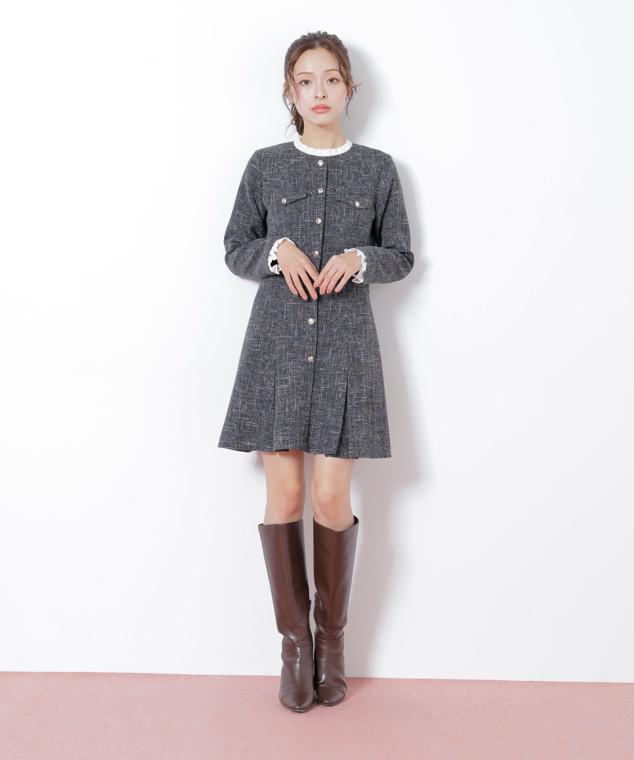  「ツィードミニワンピース」|ワンピース|