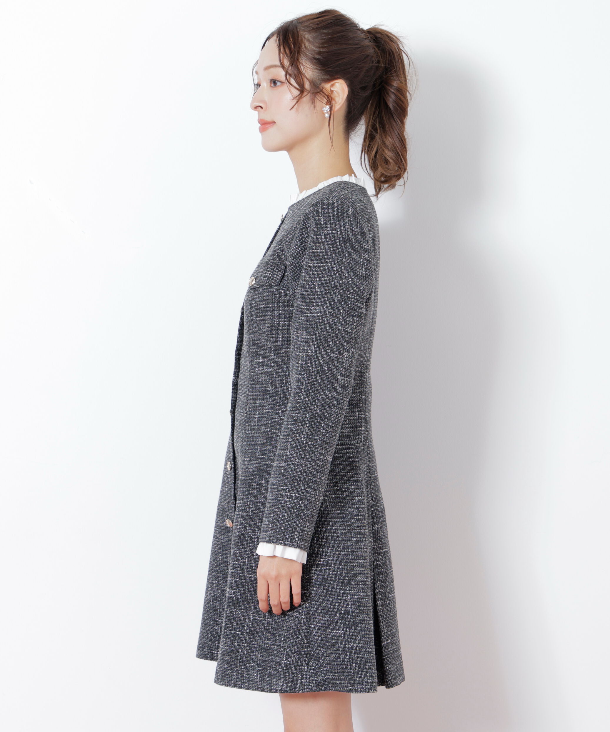  「ツィードミニワンピース」|ワンピース|