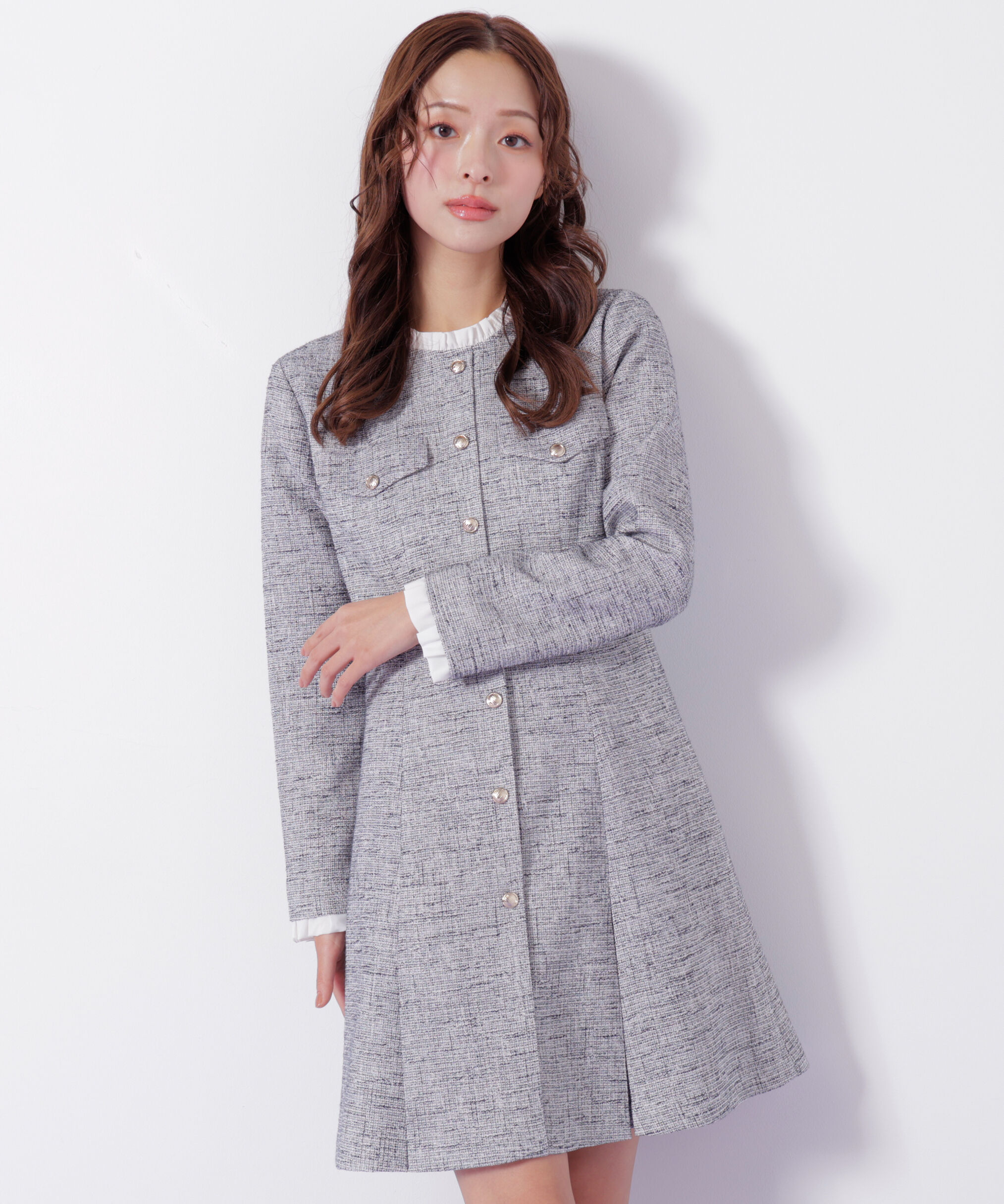  「ツィードミニワンピース」|ワンピース|